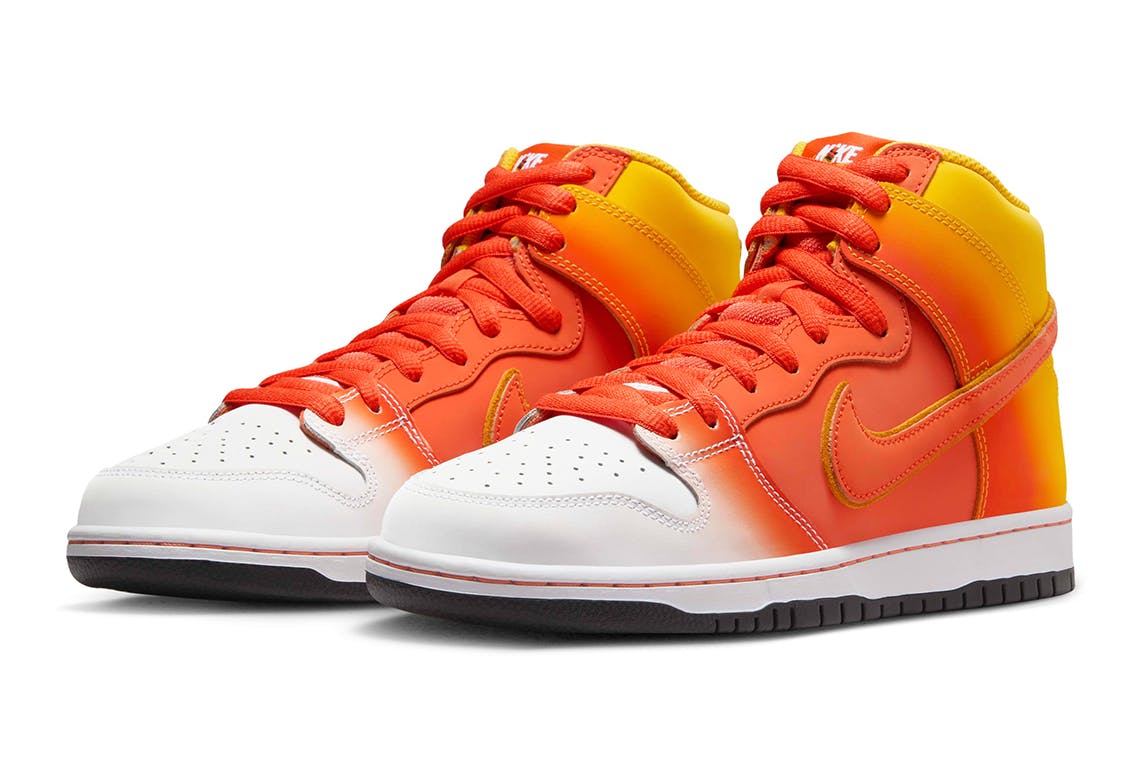 Nike Grade School Dunk High - Black / Safety Orange / Yellow