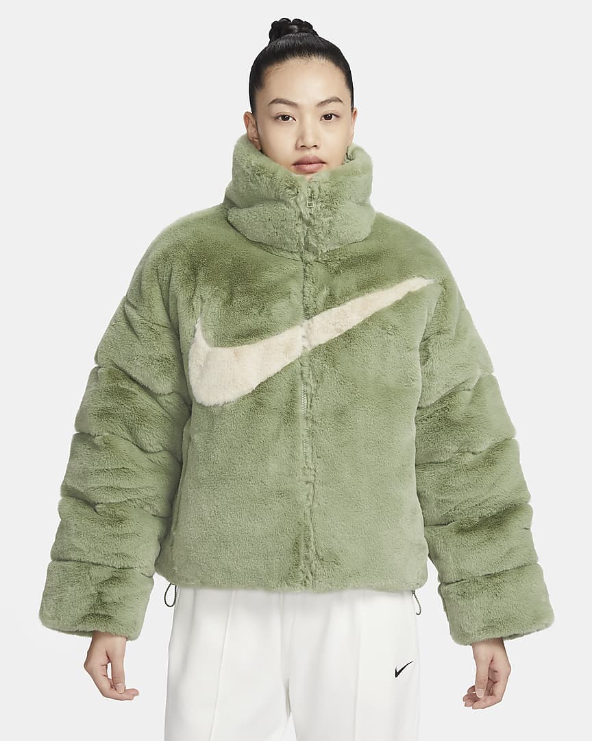 Nike Launches New Big Swoosh Faux Fur Jackets for Fall