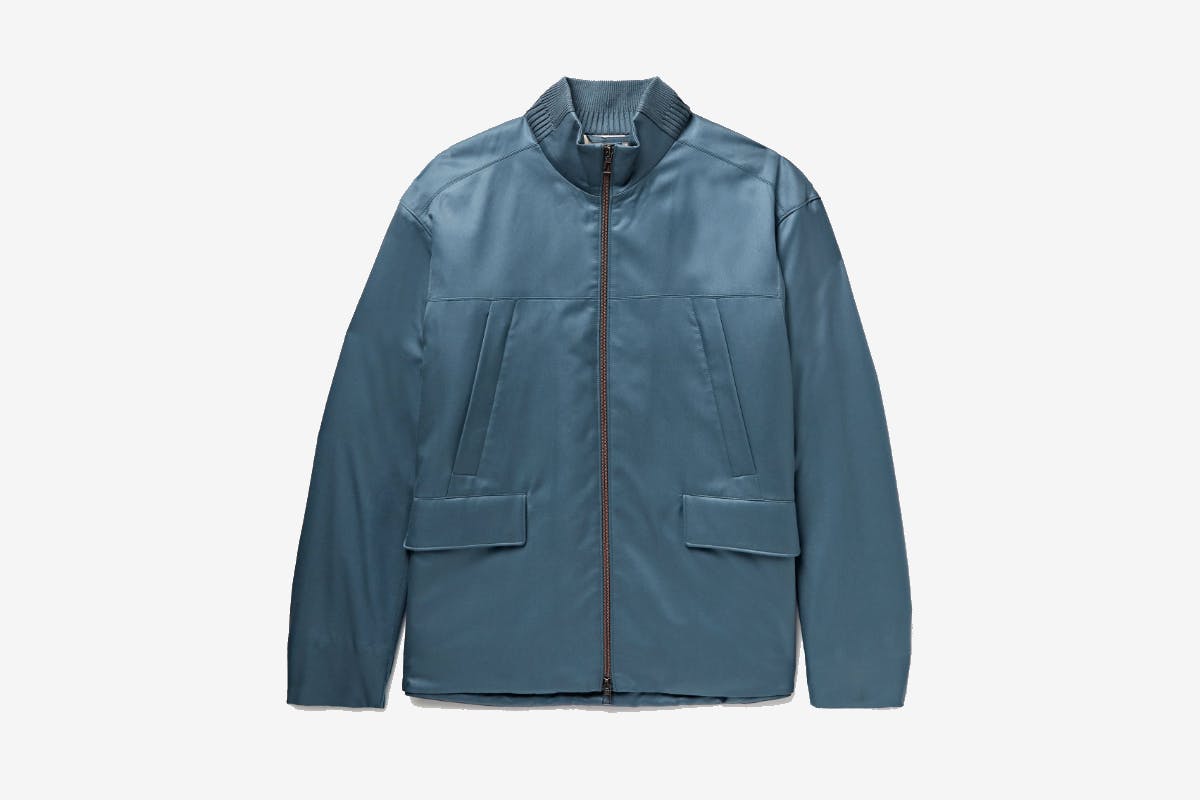 Loro Piana Silk Twill Bomber Jacket