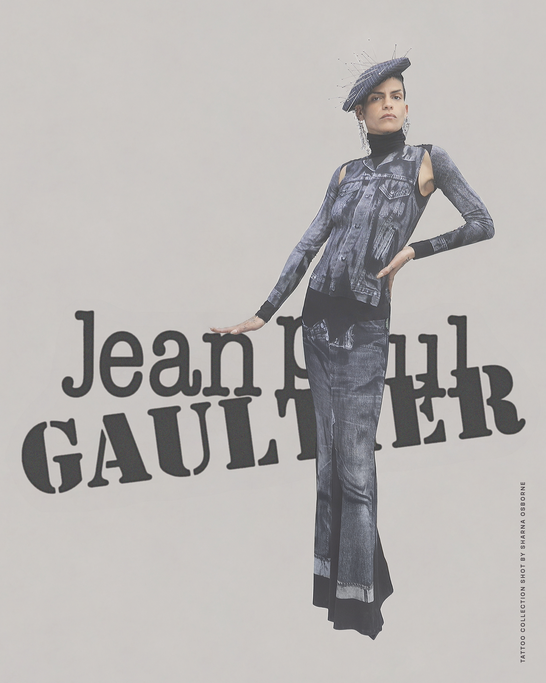Jean Paul Gaultier mesh tattoo