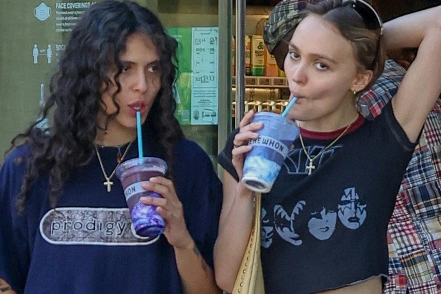 Lily-Rose Depp & 070 Shake spotted at Erewhon, Studio City.