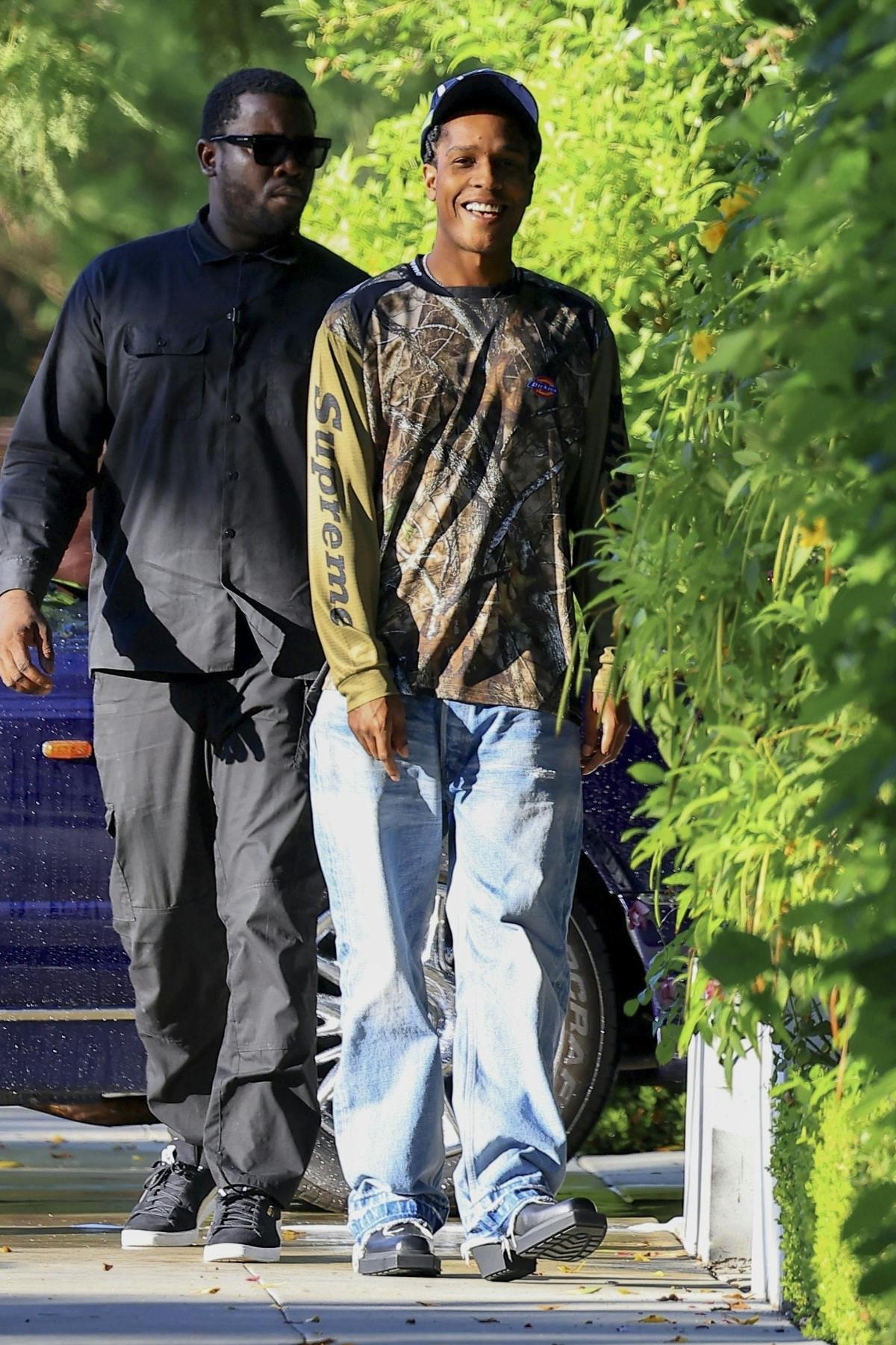 ASAP Rocky Pops in Neon Green Louis Vuitton Sneakers & Mixes