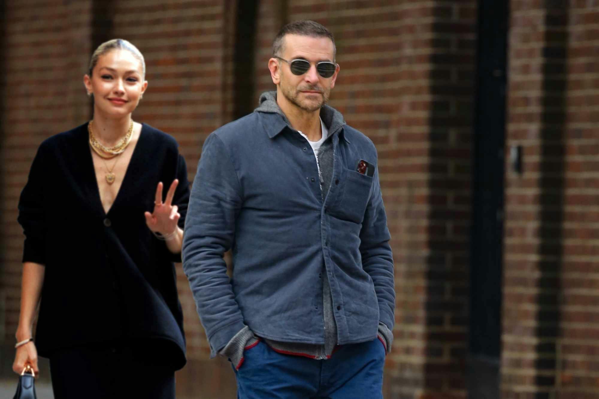 Rumored dating couple Bradley Cooper & Gigi Hadid are seen in New York