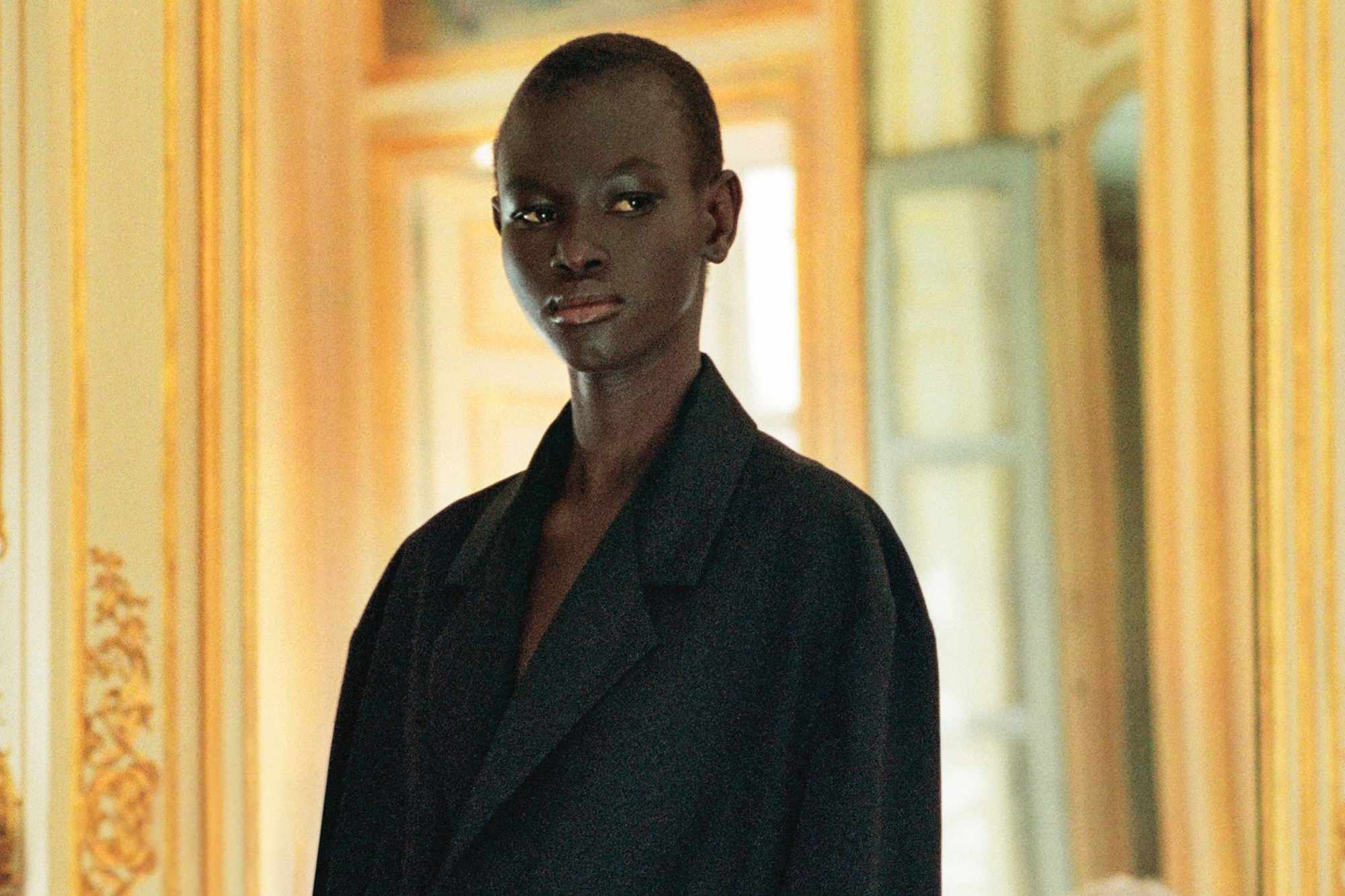 A model wears The Row's Spring/Summer 2024 collection