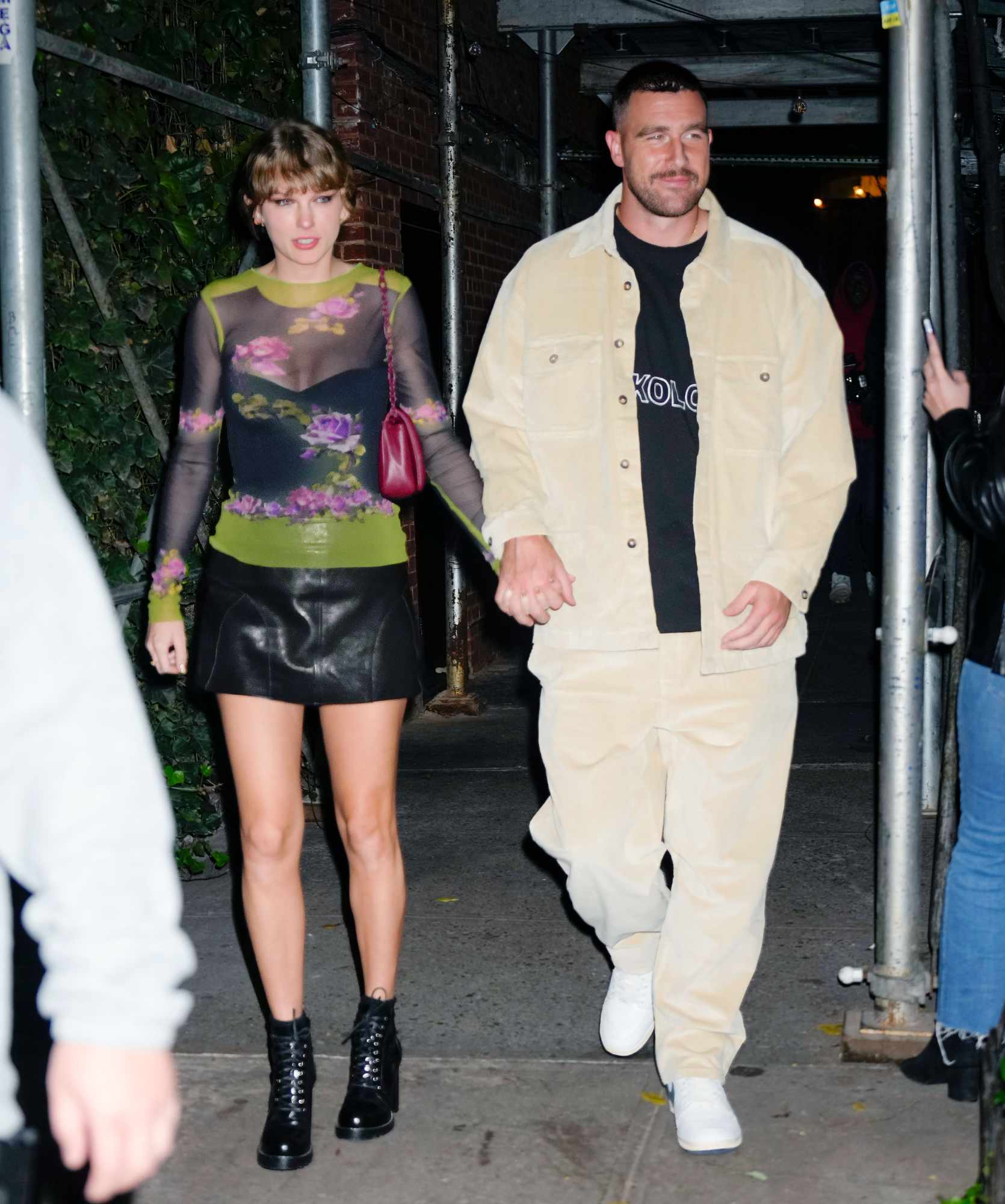 Taylor Swift is seen wearing vintage JPG out in New York with boyfriend Travis Kelce