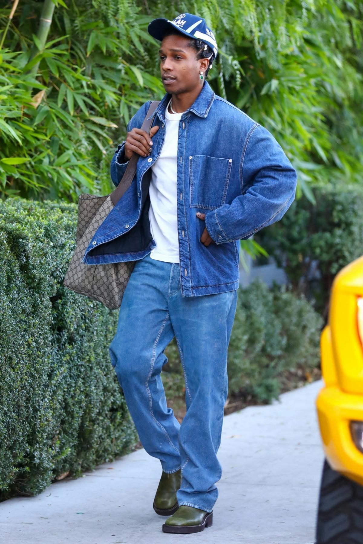 A$AP Rocky seen arriving at San Vicente Bungalows in West Hollywood.