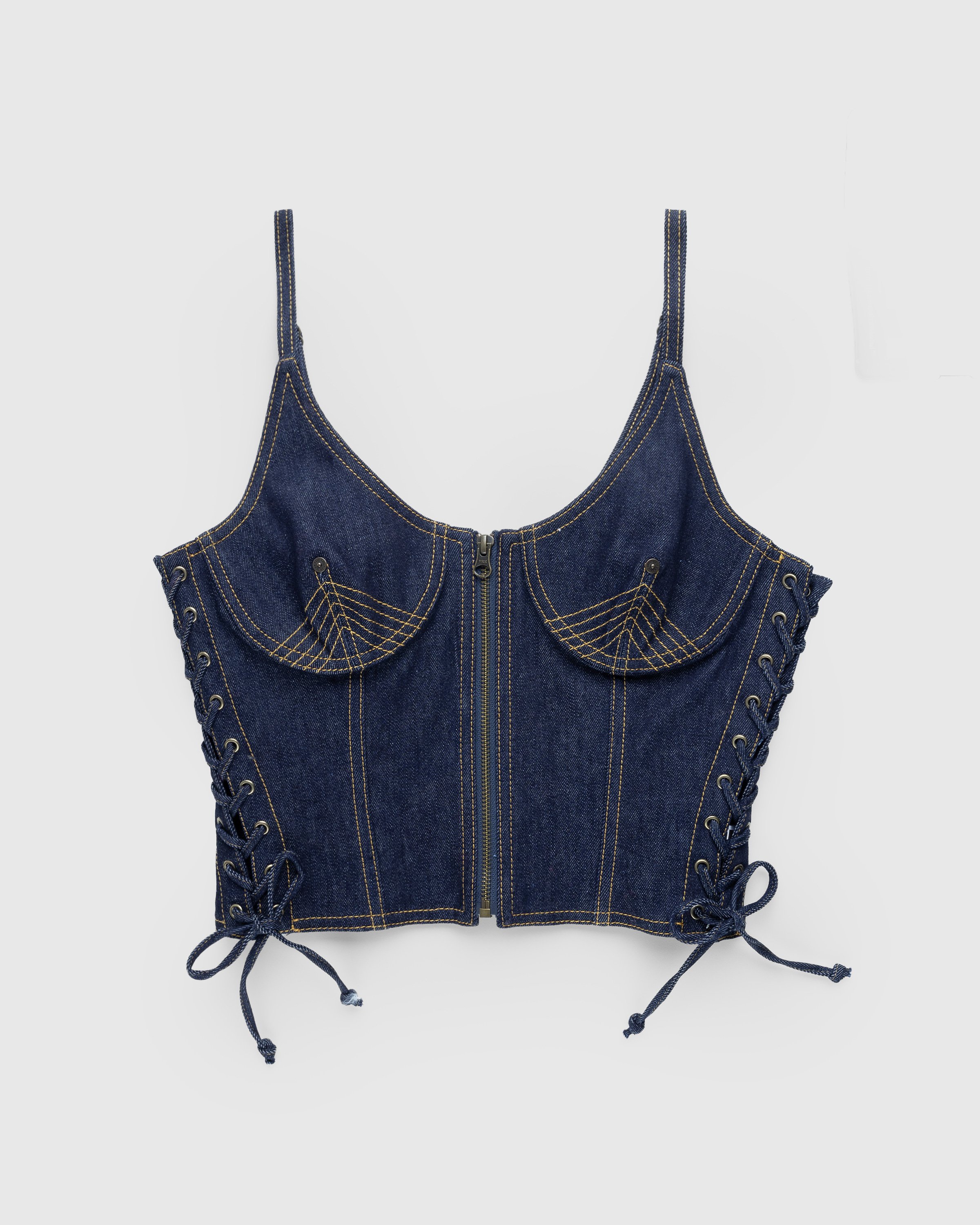 Jean Paul Gaultier - Topstitch Corset Indigo - Clothing - Blue - Image 1