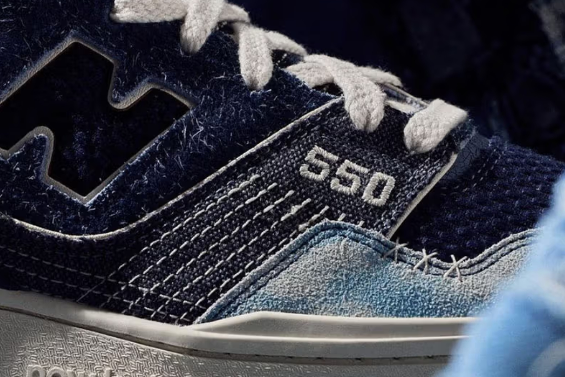 New Balance's denim 550 & 580 sneakers for Fall/Winter 2023.