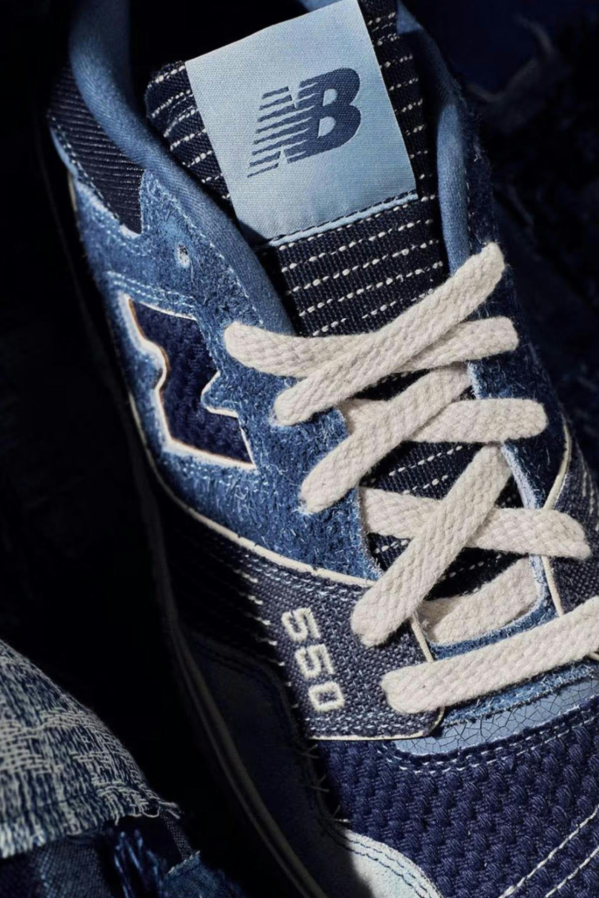 New Balance's denim 550 & 580 sneakers for Fall/Winter 2023.