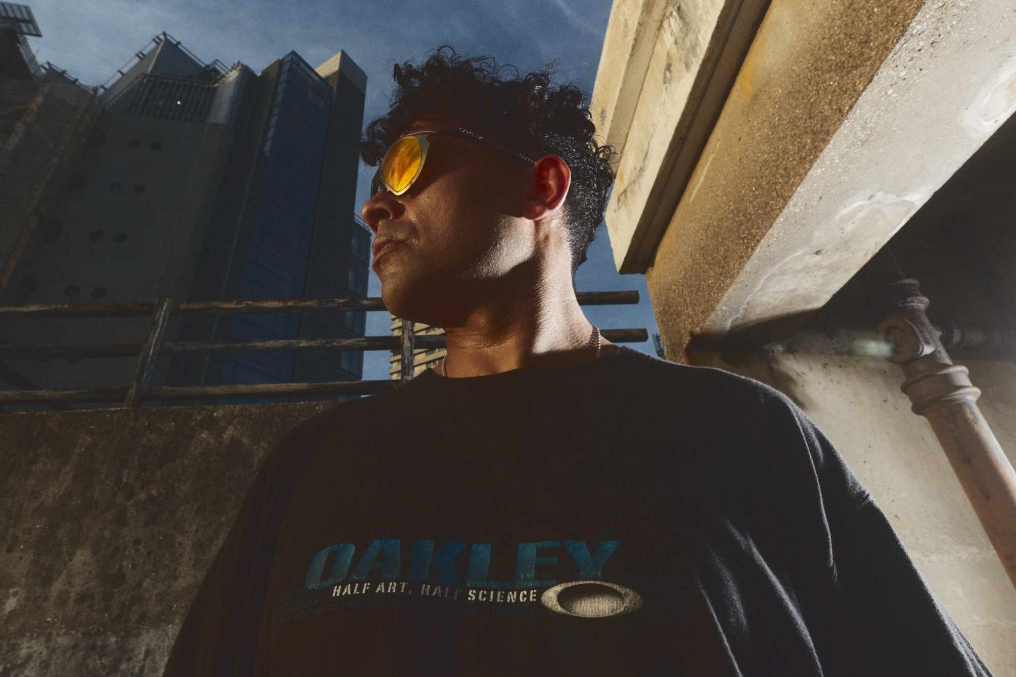 Photos of Brain Dead & Oakley's collaborative Sub Zero & Eye Jacket sunglasses and Paguro Slides