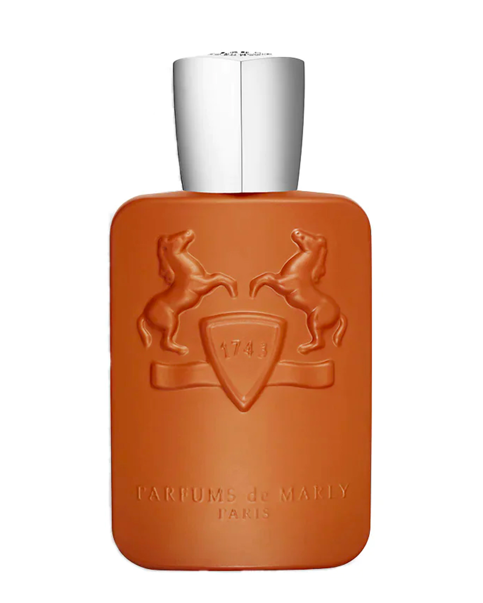 perfumes, orange bottle, orange perfume bottle, parfums de marly bottle