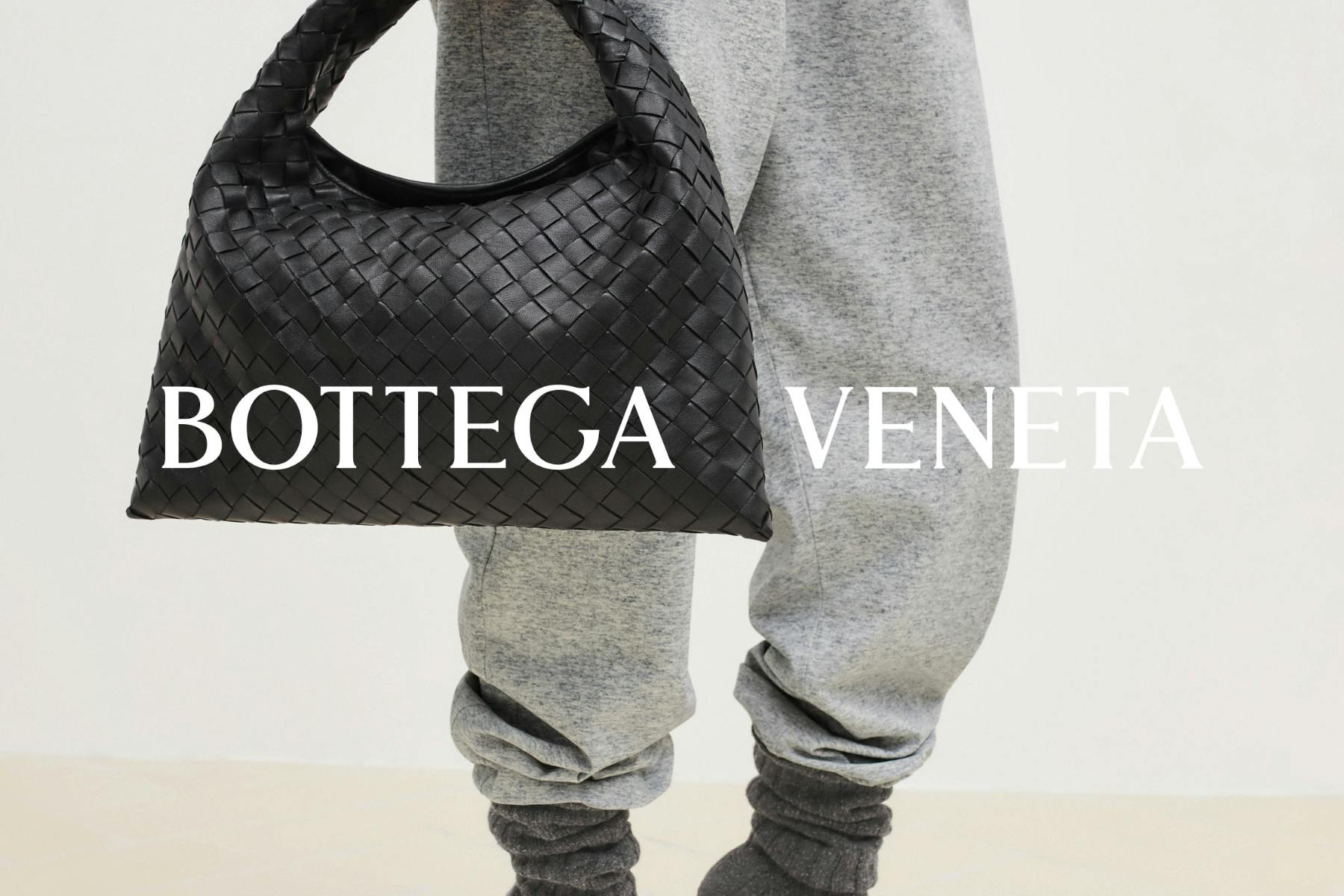 Bottega Veneta's sweatsuits headline its Pre-Spring 2024 lookbook.