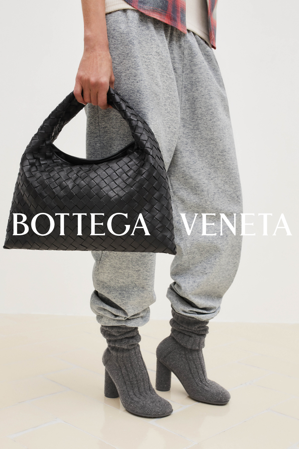 Bottega Veneta's sweatsuits headline its Pre-Spring 2024 lookbook.
