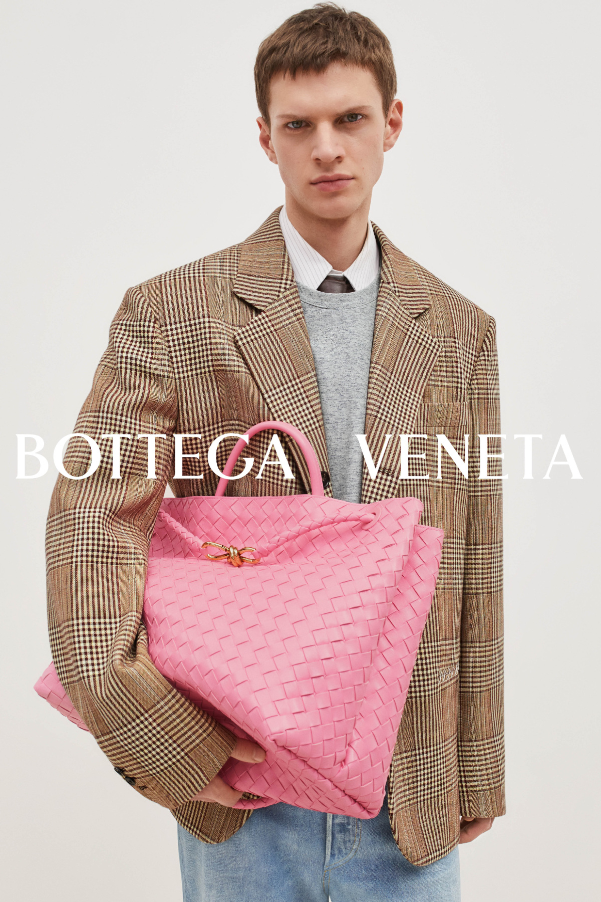 Bottega Veneta's sweatsuits headline its Pre-Spring 2024 lookbook.