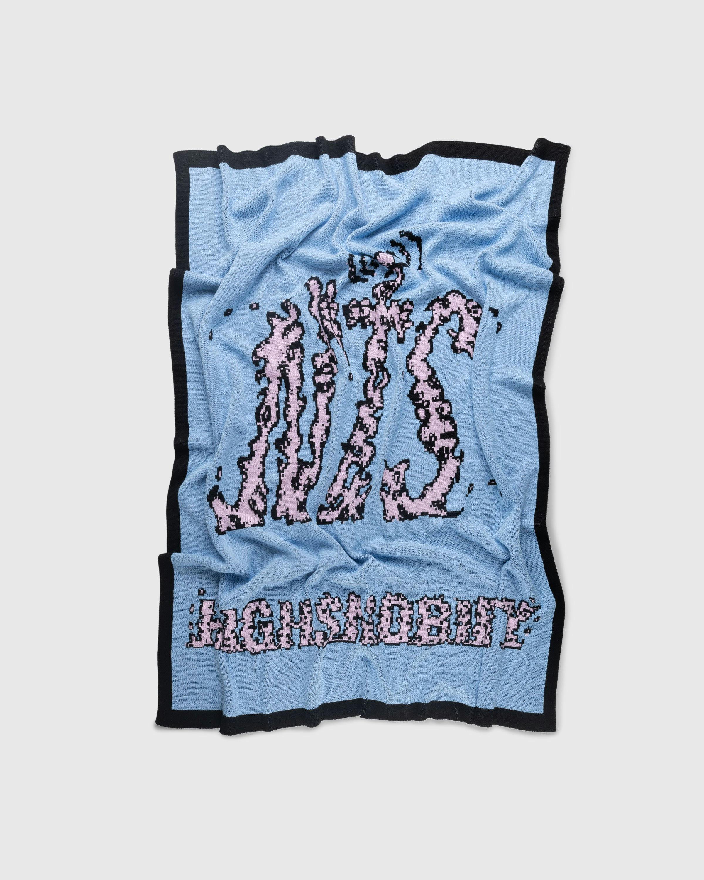 NTS x Highsnobiety - Logo Blanket Multi - Lifestyle - Blue - Image 1