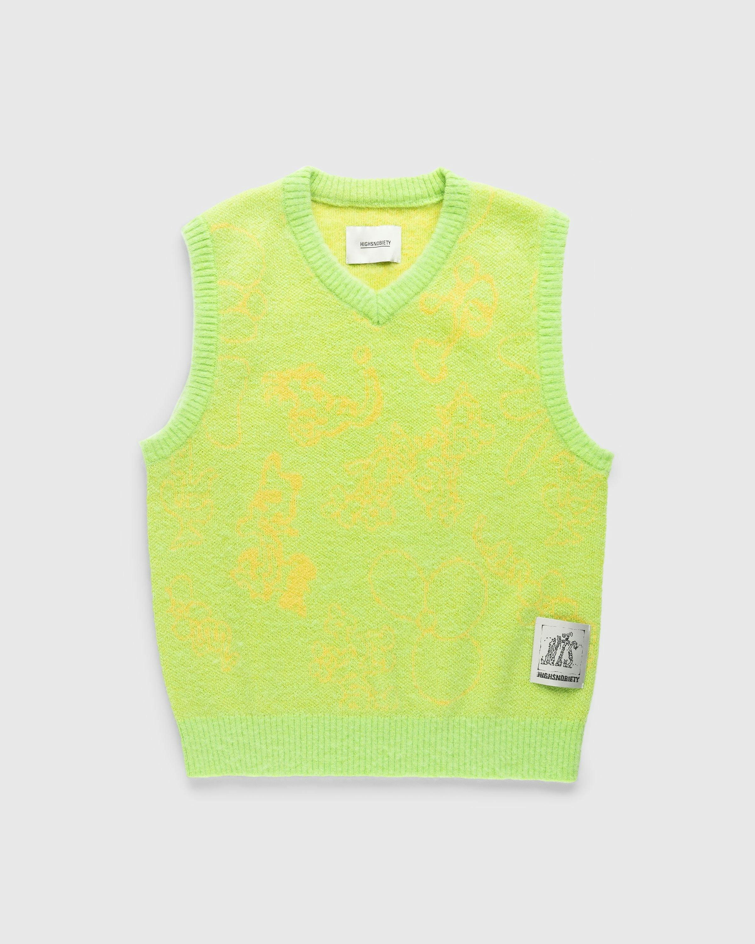 NTS x Highsnobiety - Alpaca Fuzzy Sweater Vest Green - Clothing - Green - Image 1