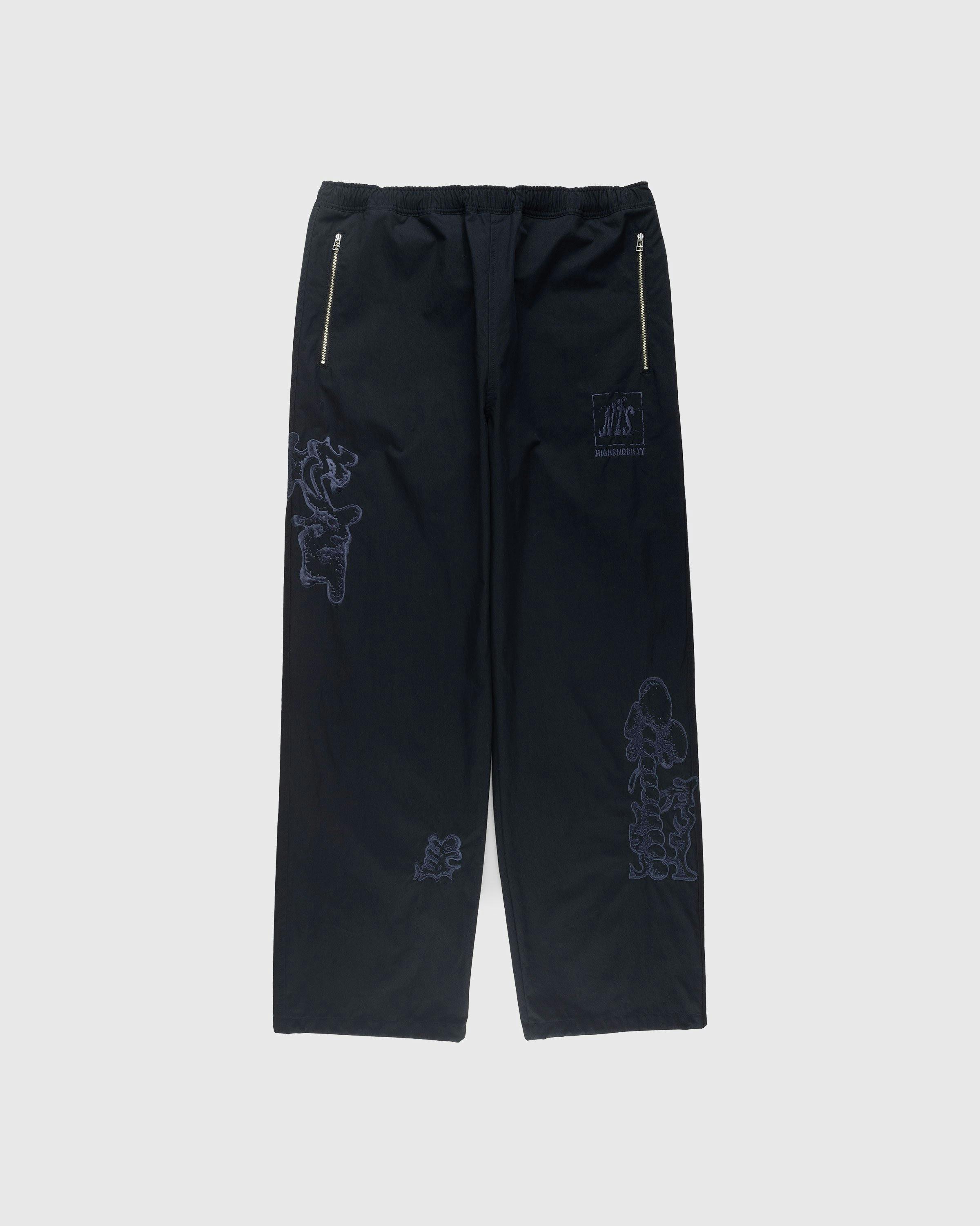 NTS x Highsnobiety - Brushed Nylon Trackpants Navy - Clothing - Black - Image 1