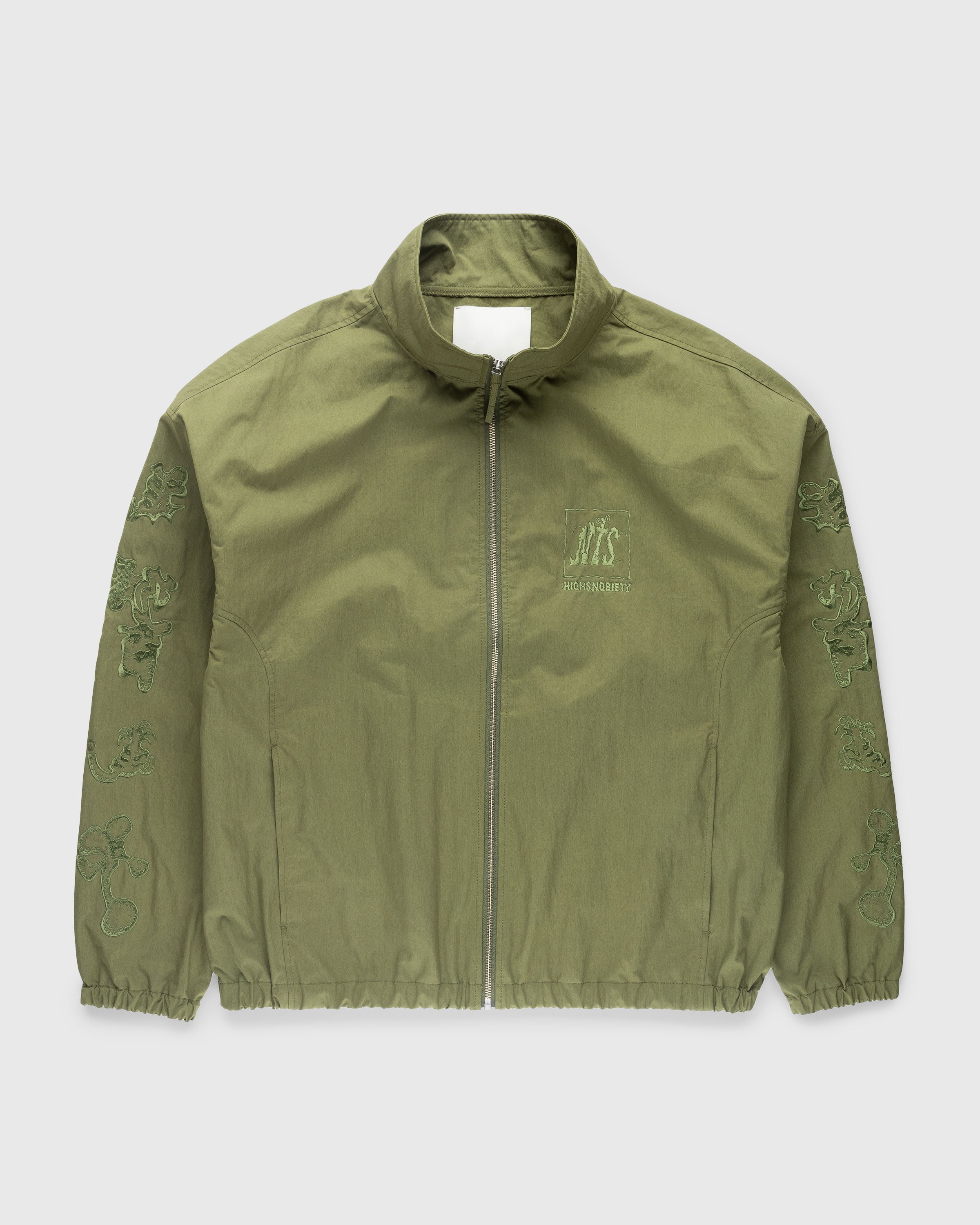 NTS x Highsnobiety - Brushed Nylon Track Jacket Green - Clothing - Green - Image 1
