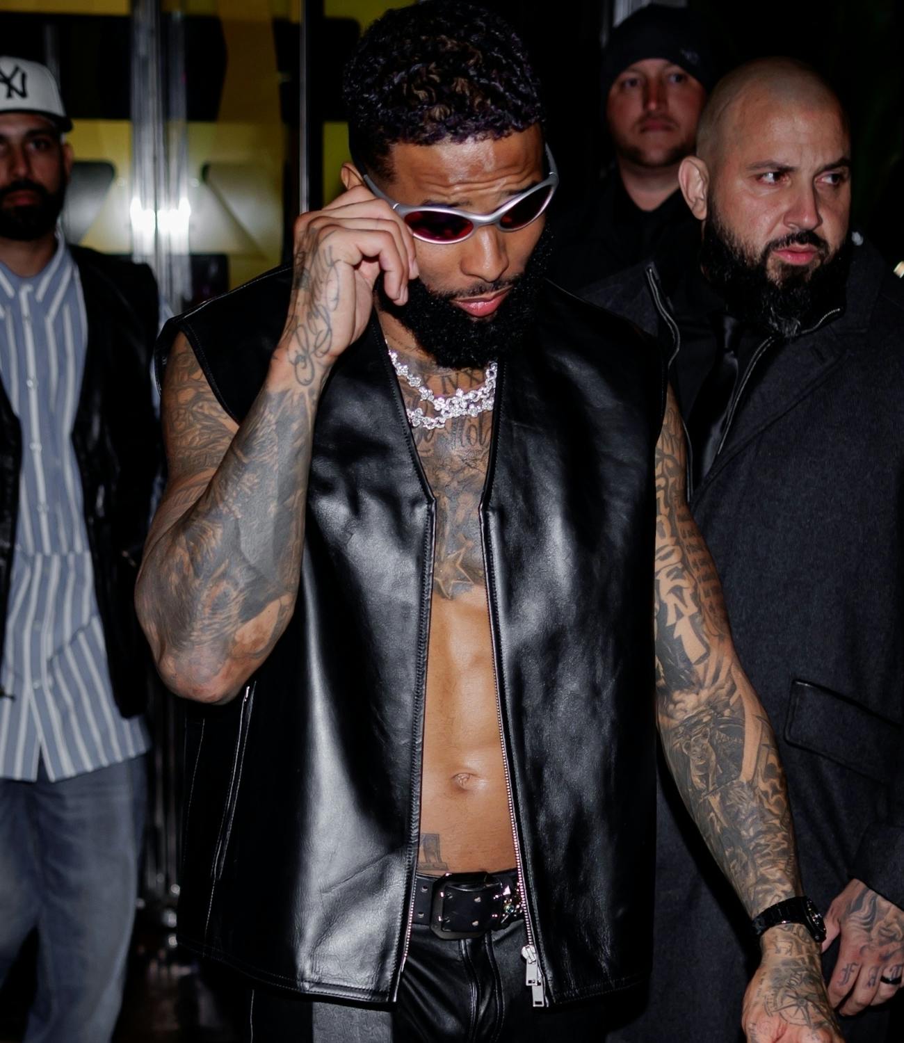 Odell Beckham Jr arriving at his birthday party on November 6.