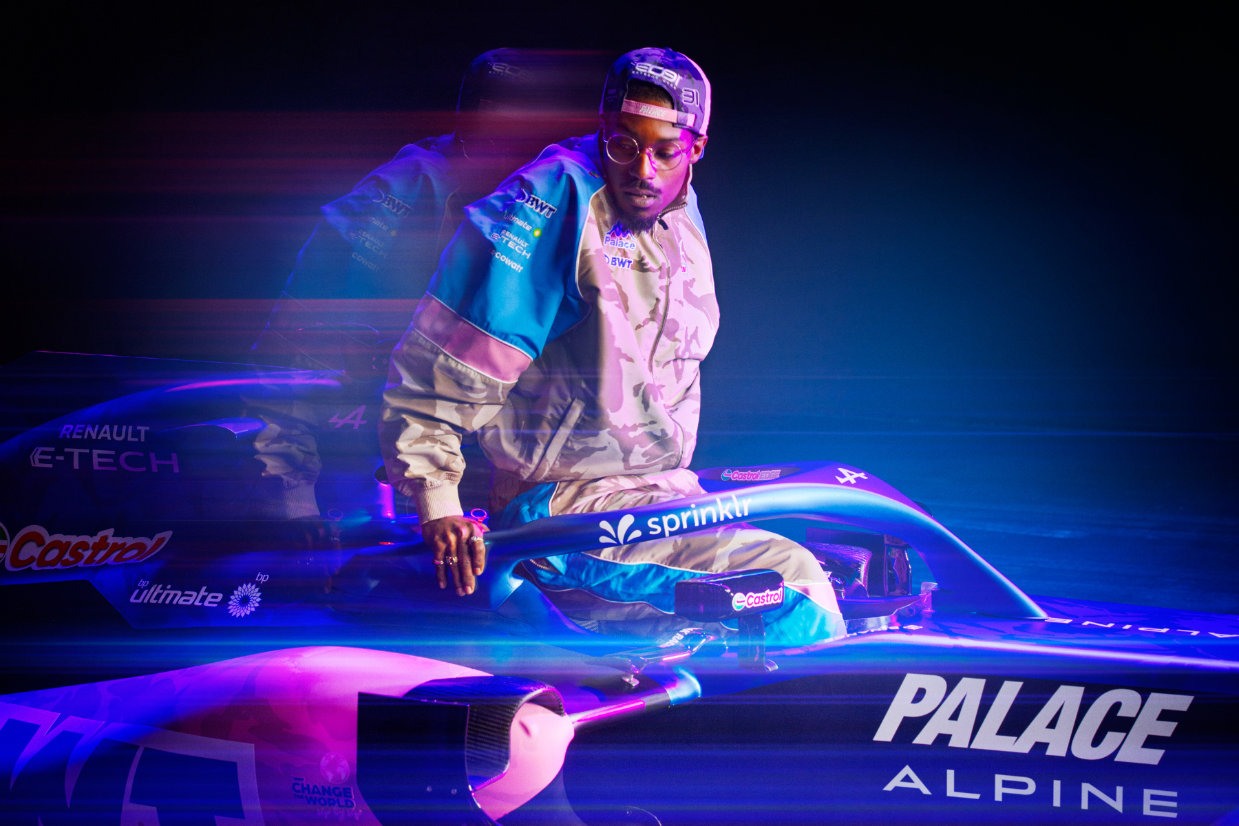 Palace & Kappa designed a race-ready collection for F1's Alpine ahead of the Las Vegas Grand Prix on November 19.