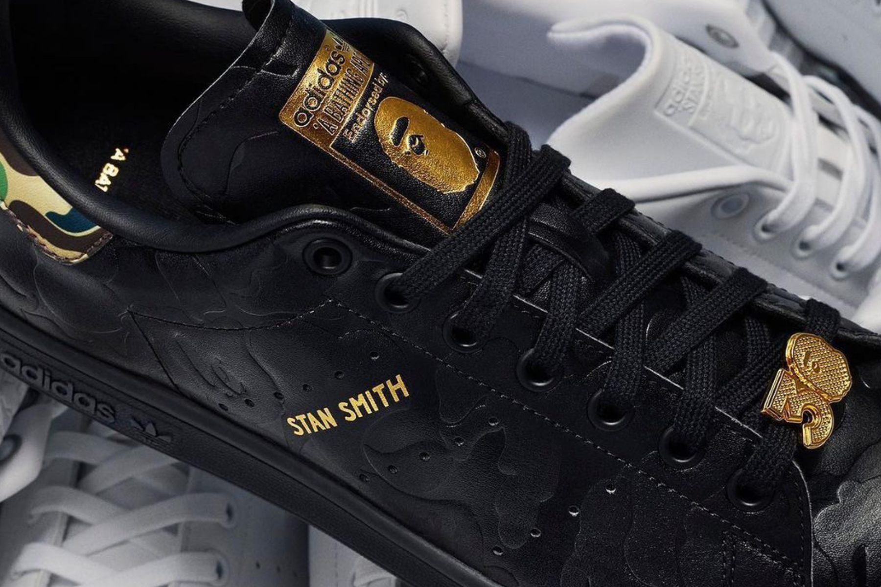 BAPE & adidas are back for Fall/Winter 2023 to drop two takes on the latter's Stan Smith silhouette, a signature silhouette from the adidas archives.