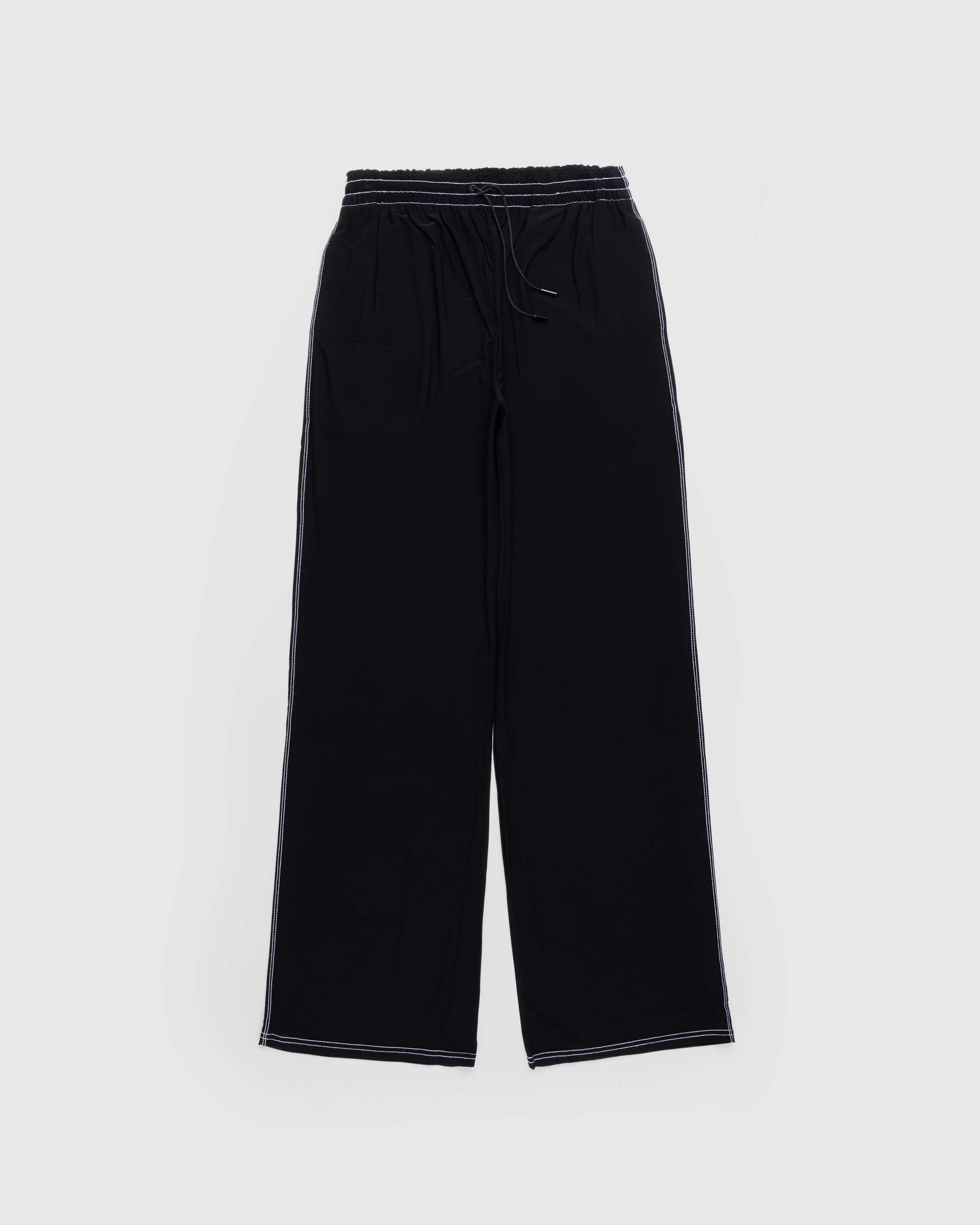 Marine Serre - Fluid Jersey Baggy Pants Black - Clothing - undefined - Image 1