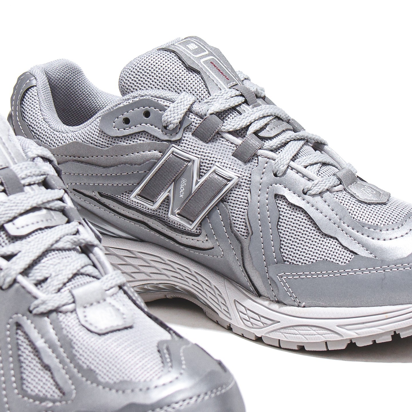 New Balance's 1906r Protection pack sneaker in a metallic silver colorway