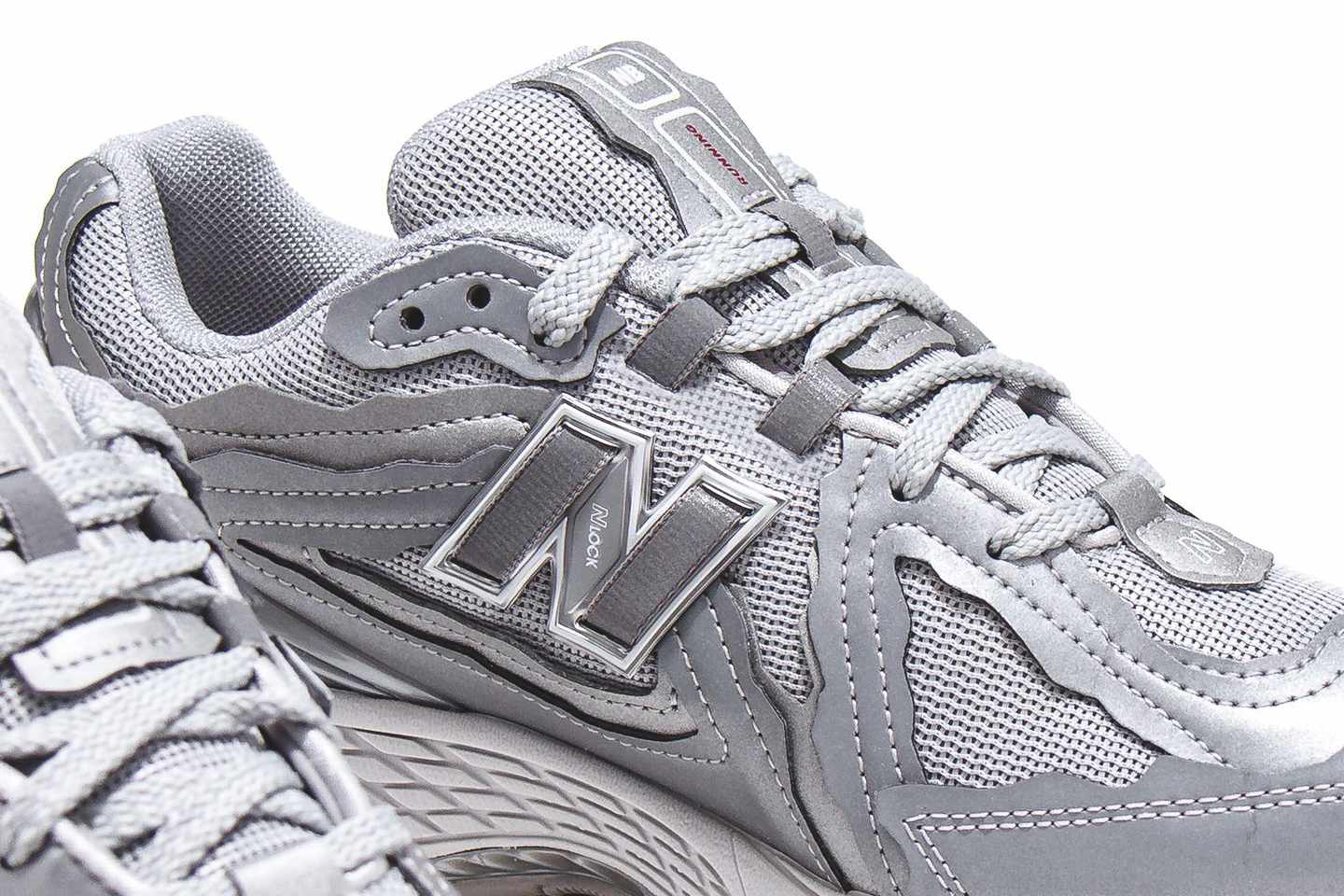 New Balance's 1906r Protection pack sneaker in a metallic silver colorway