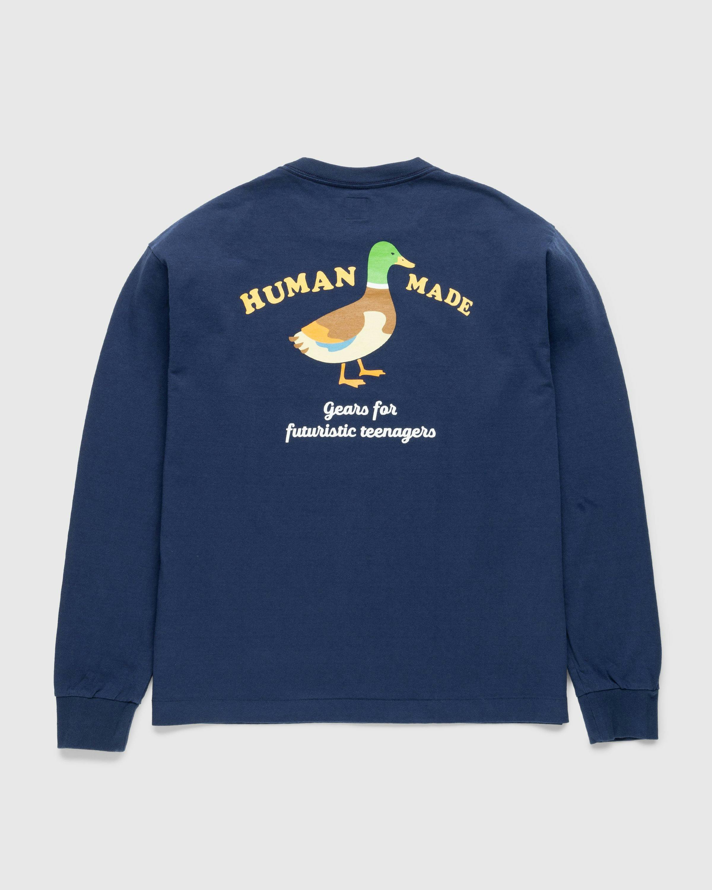 Human Made - Long-Sleeve Duck T-Shirt Navy - Clothing - Blue - Image 1