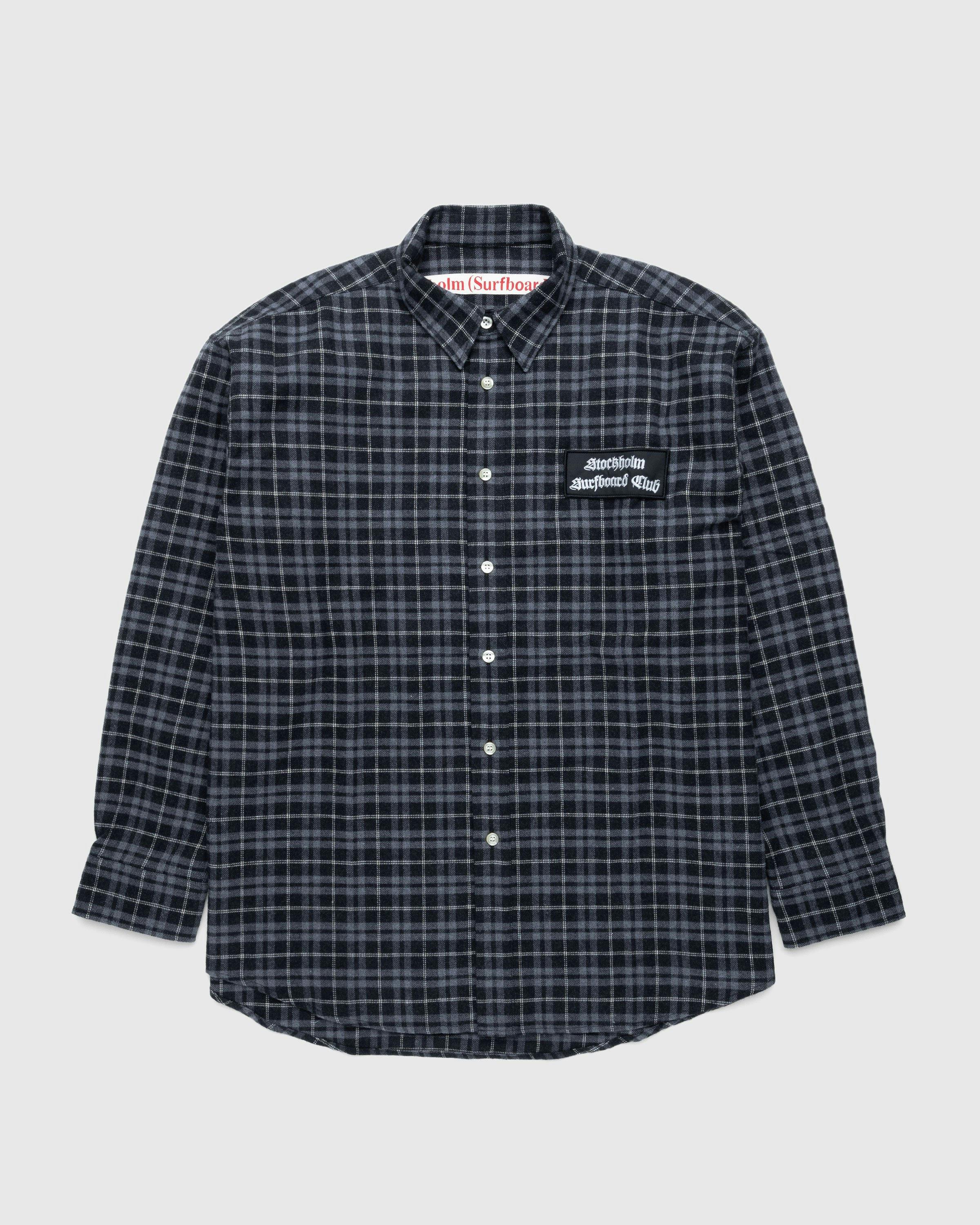 Stockholm Surfboard Club - Flynn Flannel Shirt Black - Clothing - Black - Image 1