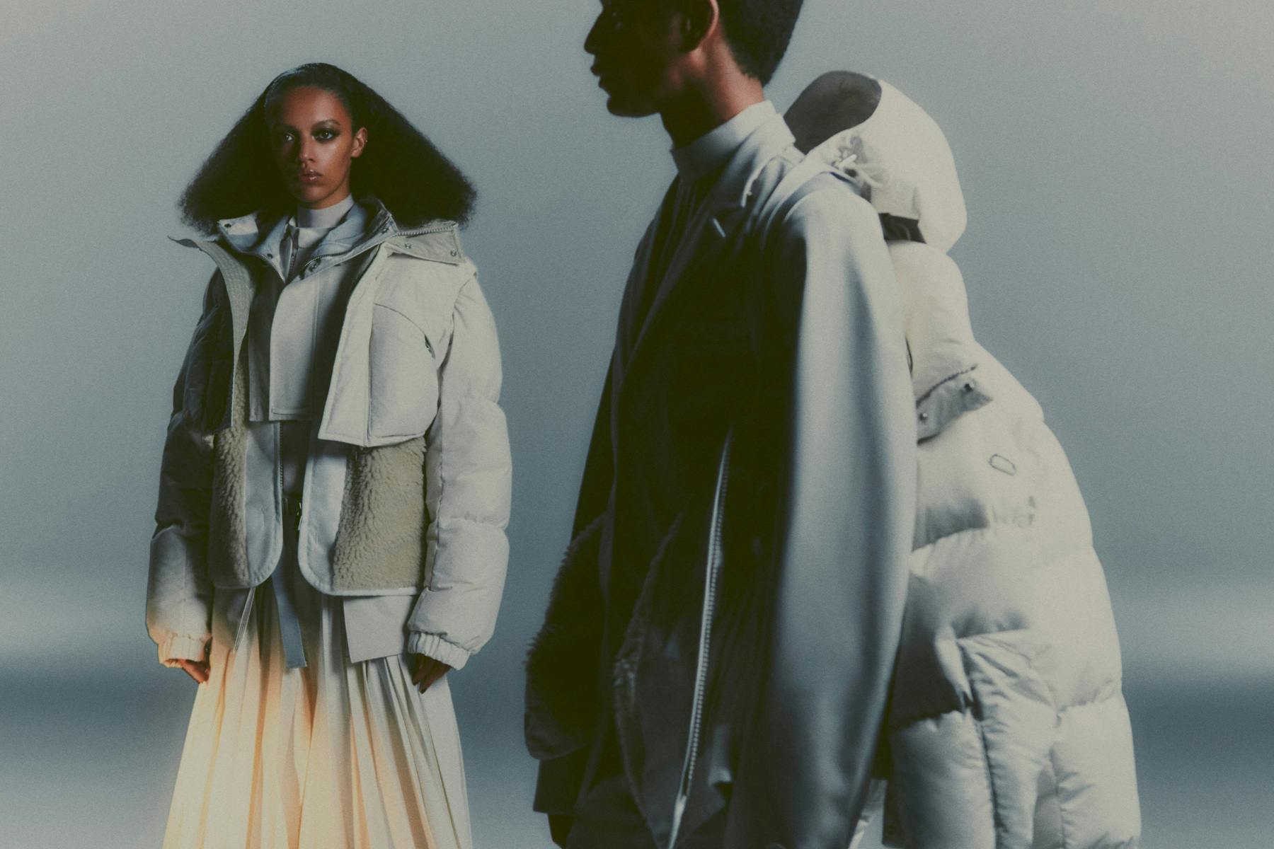 Moncler & sacai are collaborating for Fall/Winter 2023.