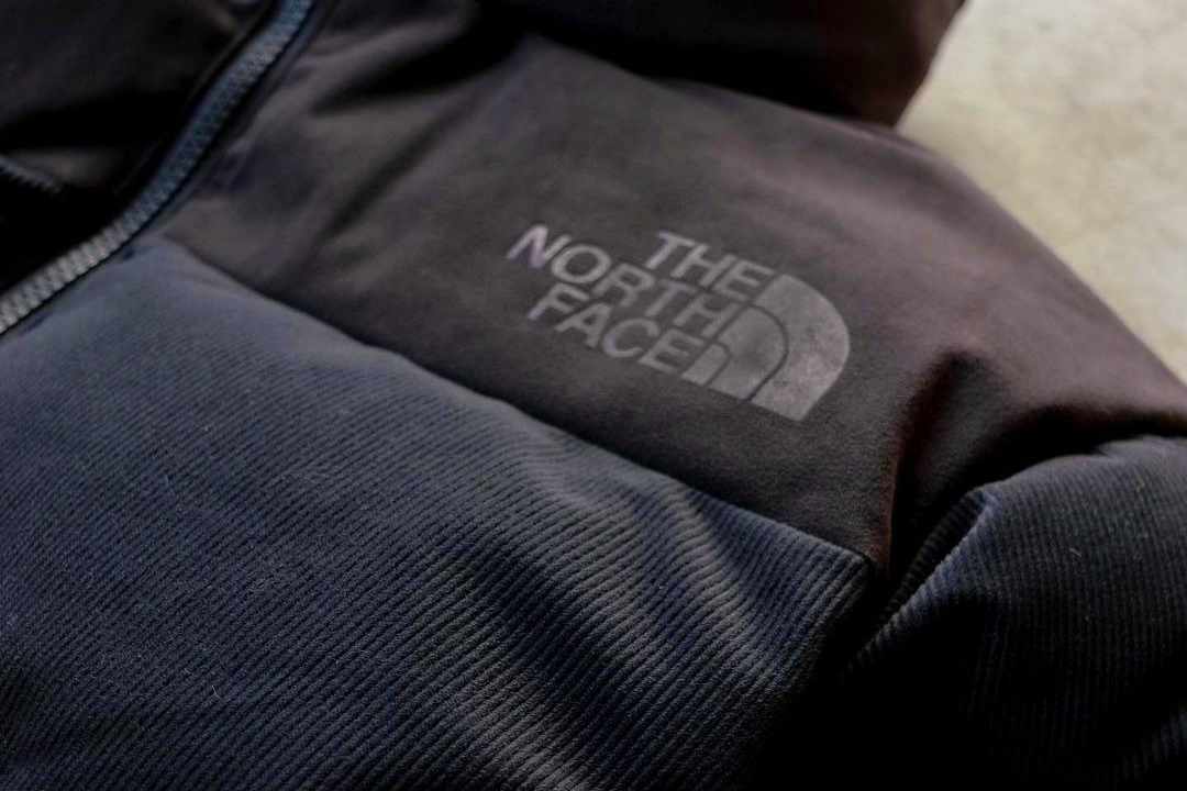 The North Face's corduroy Nuptse puffer jacket in black