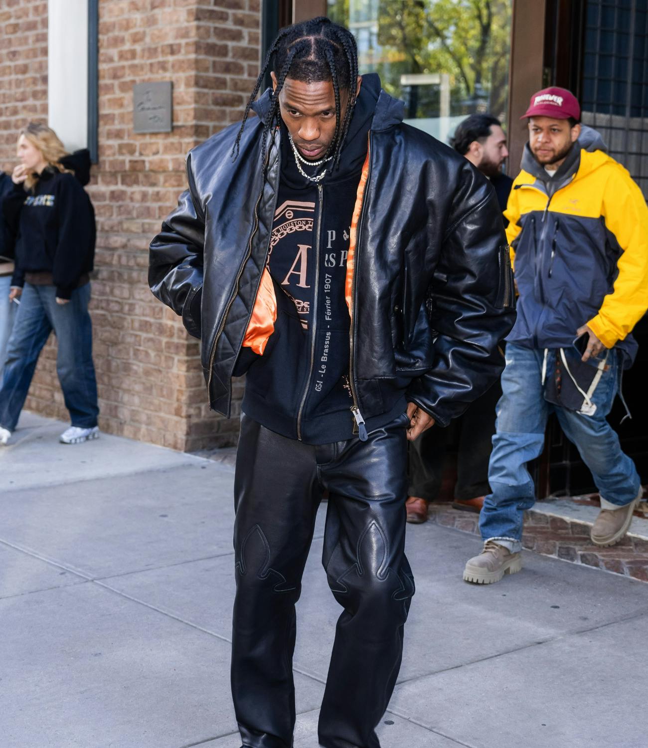 Travis Scott is seen in Tribeca on November 29, 2023 in New York City.