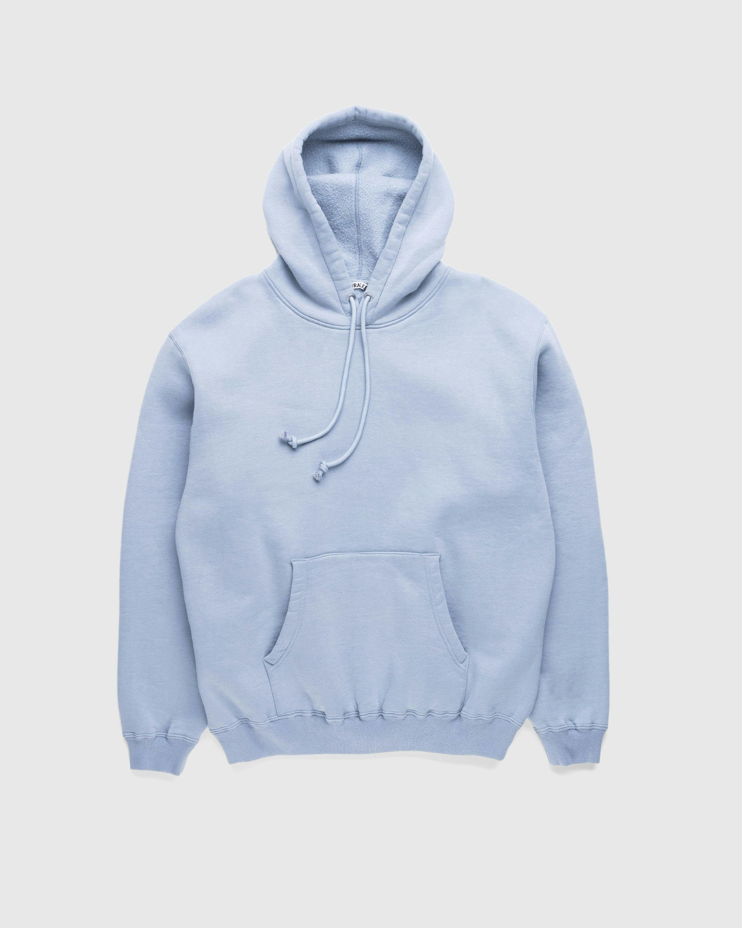 Auralee - Smooth Soft Pullover Hoodie Blue/Gray - Clothing - Blue - Image 1