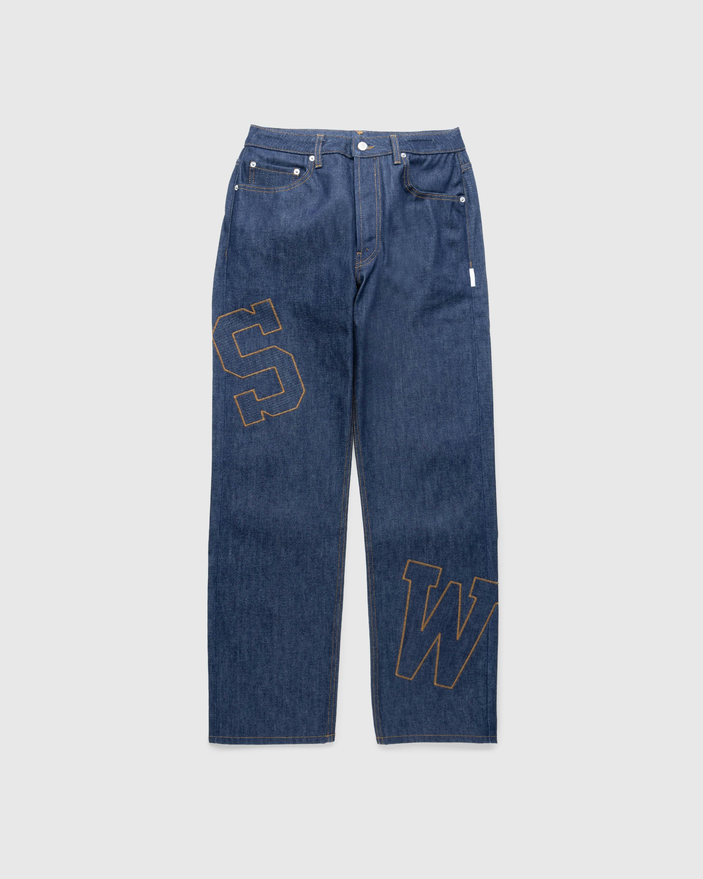 Saintwoods - Patch Raw Denim Indigo - Clothing - Blue - Image 1