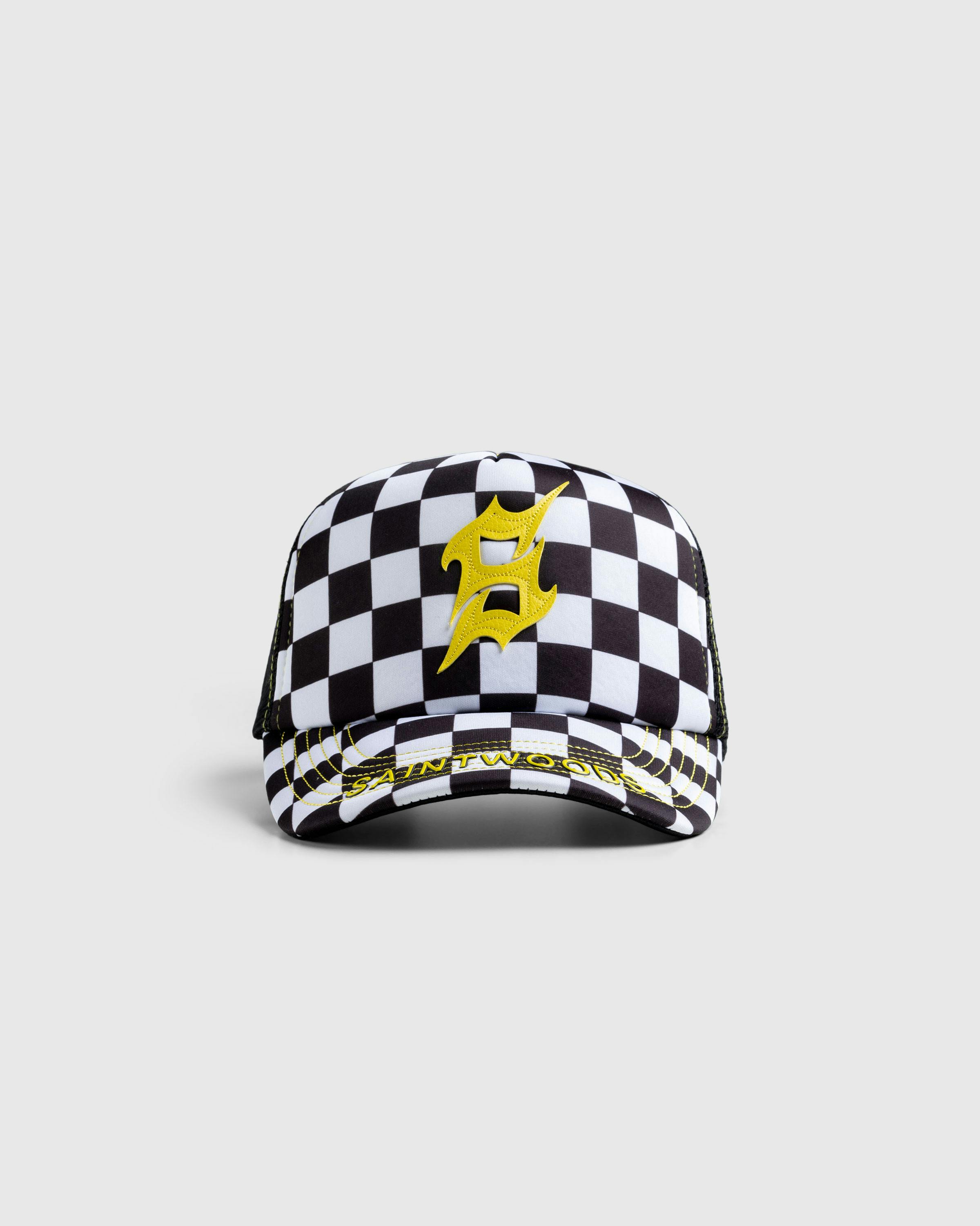 Saintwoods - SW Checkered Hat Black - Accessories - Black - Image 3