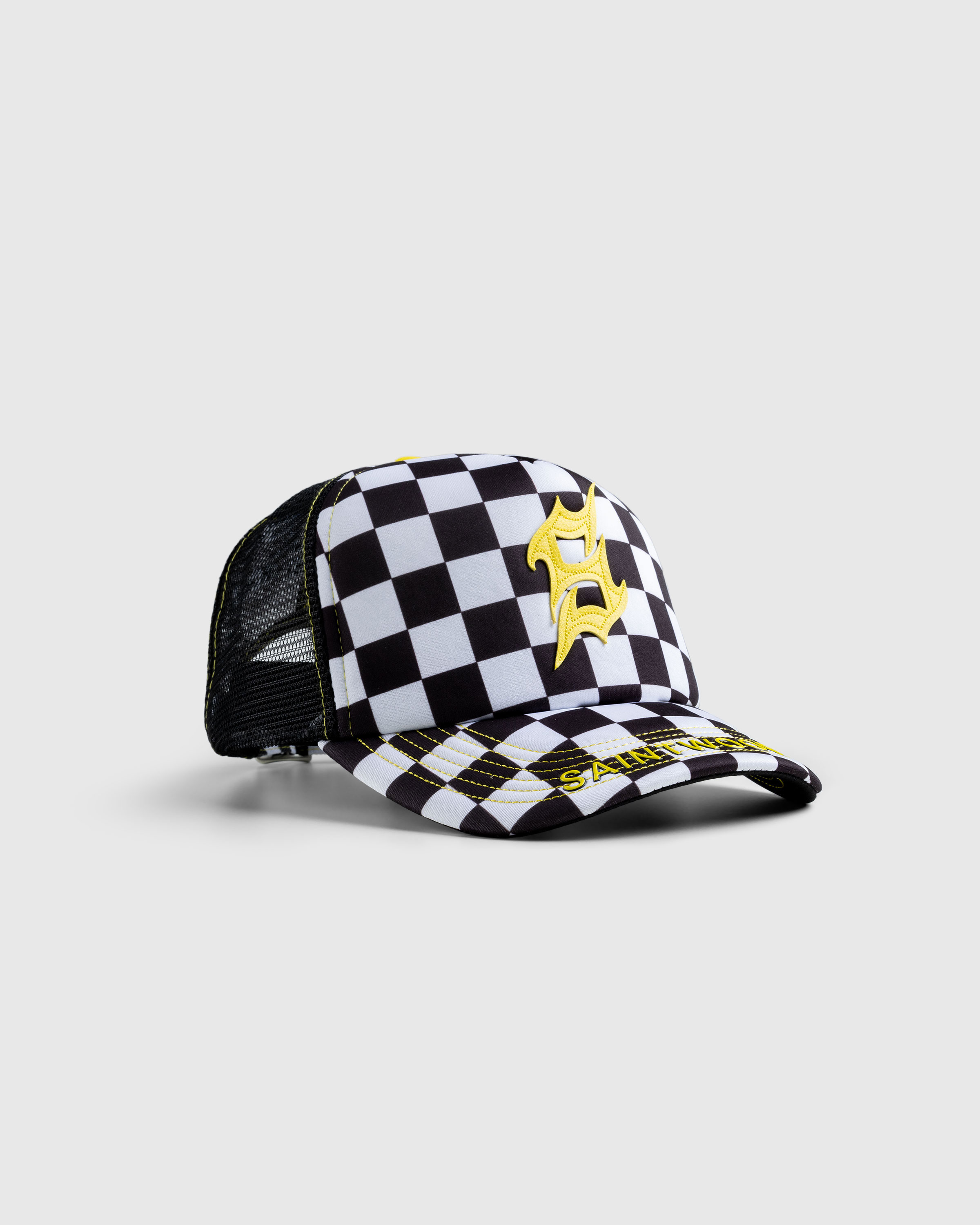 Saintwoods - SW Checkered Hat Black - Accessories - Black - Image 1