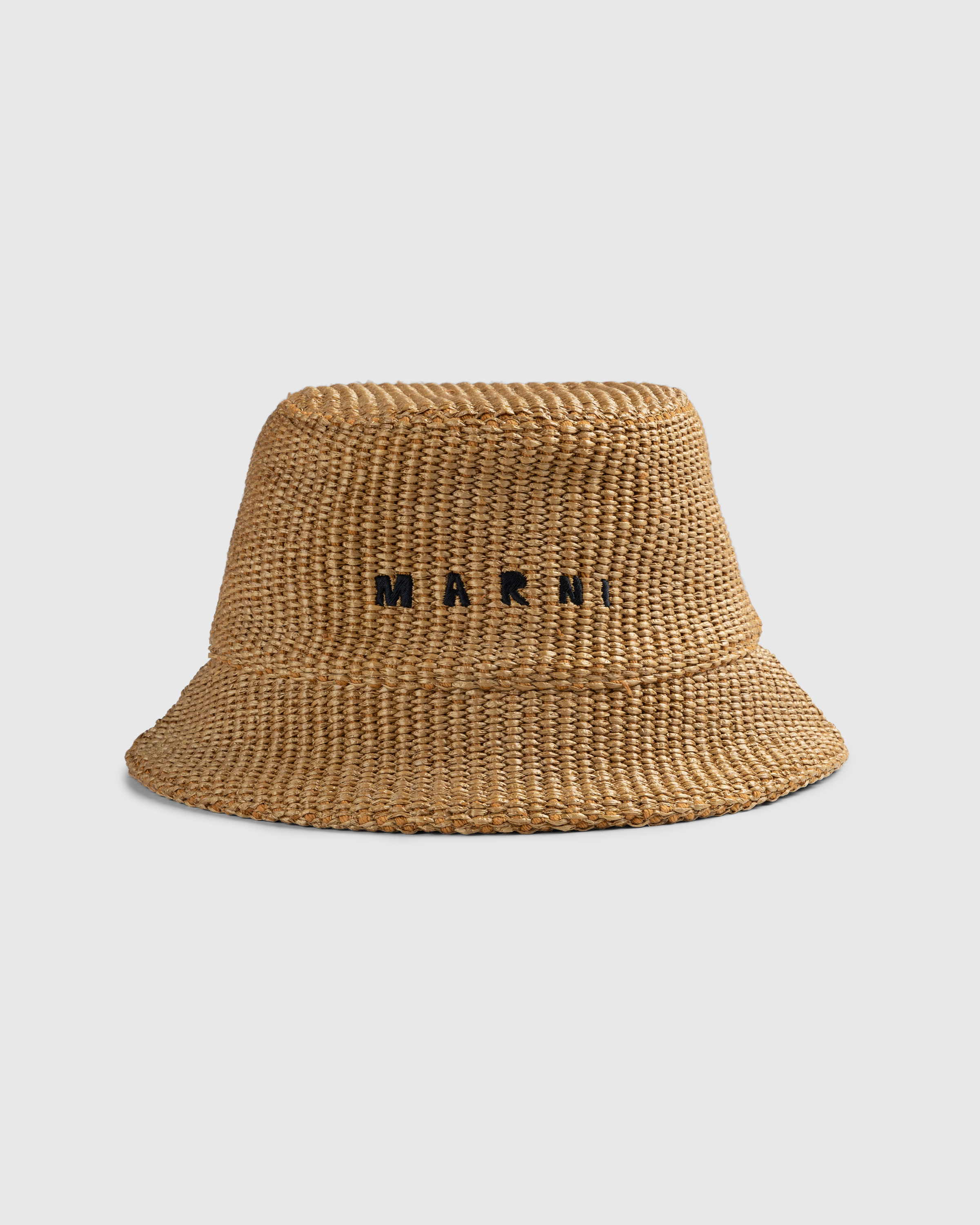 Marni - Raffia Bucket Hat Caramel - Accessories - Brown - Image 1