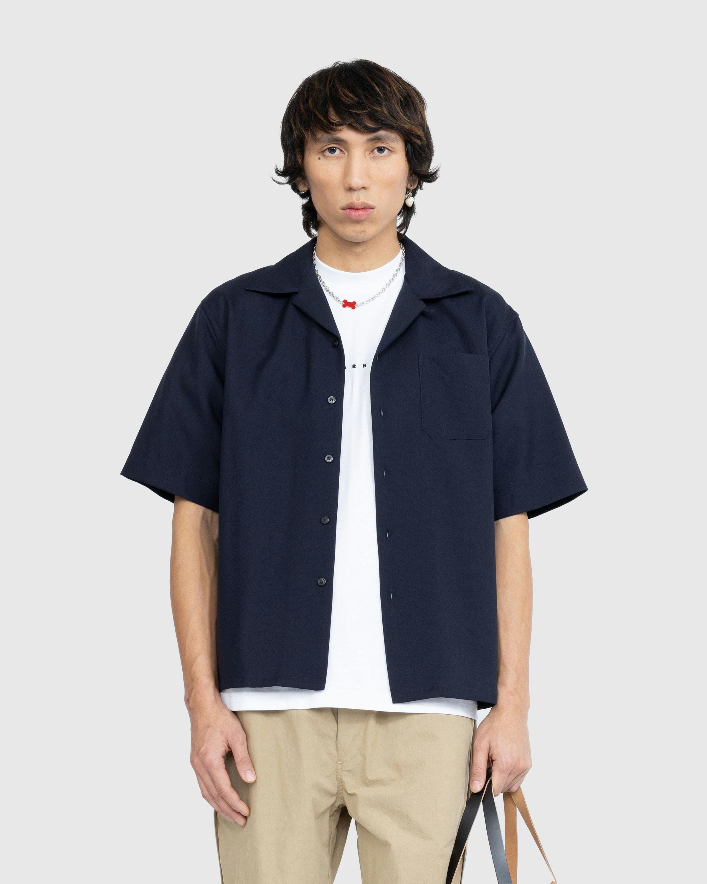 Marni - Bowling Shirt Navy - Clothing - Blue - Image 2