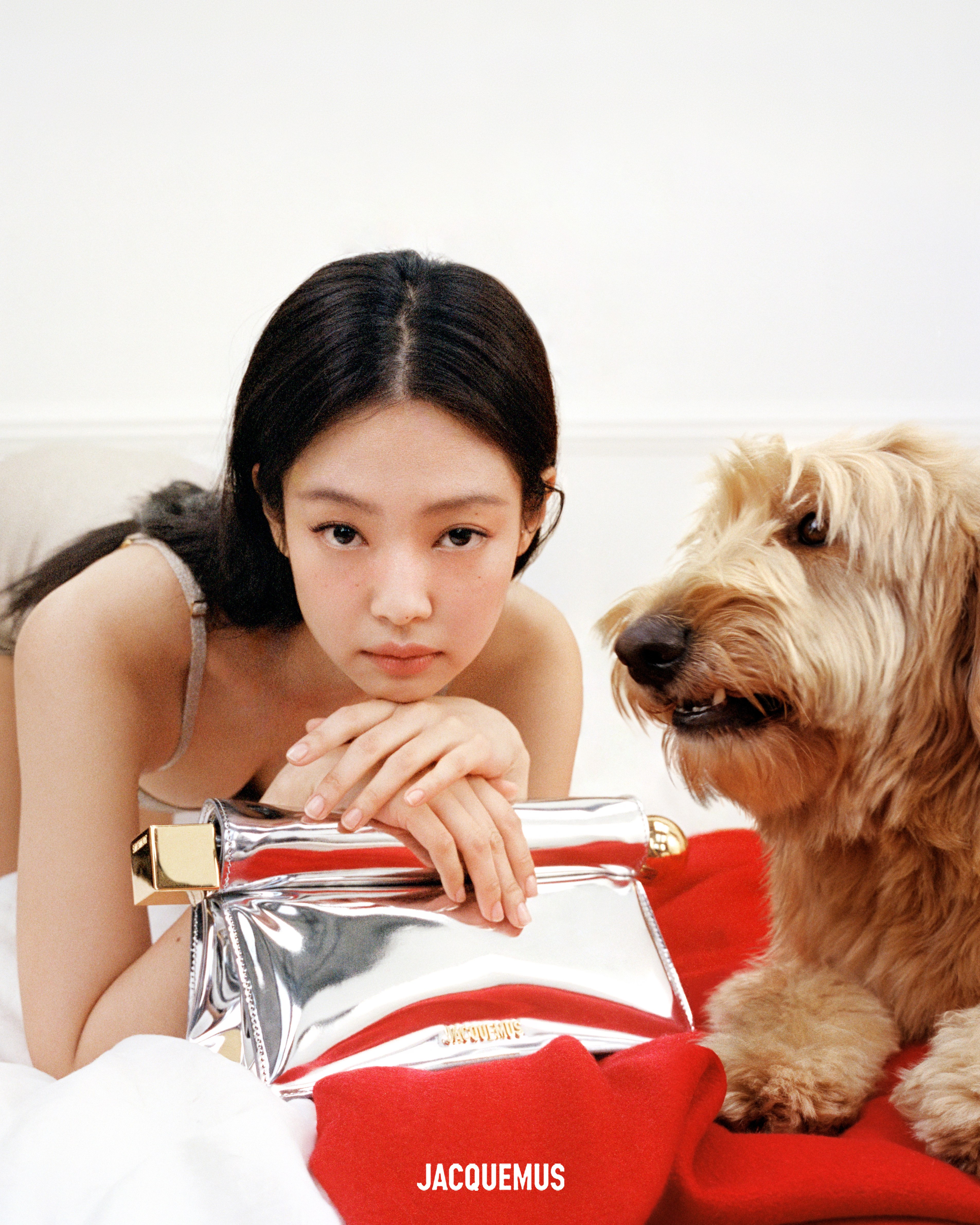 jennie ruby jane Jacquemus 2023 holiday campaign with dog