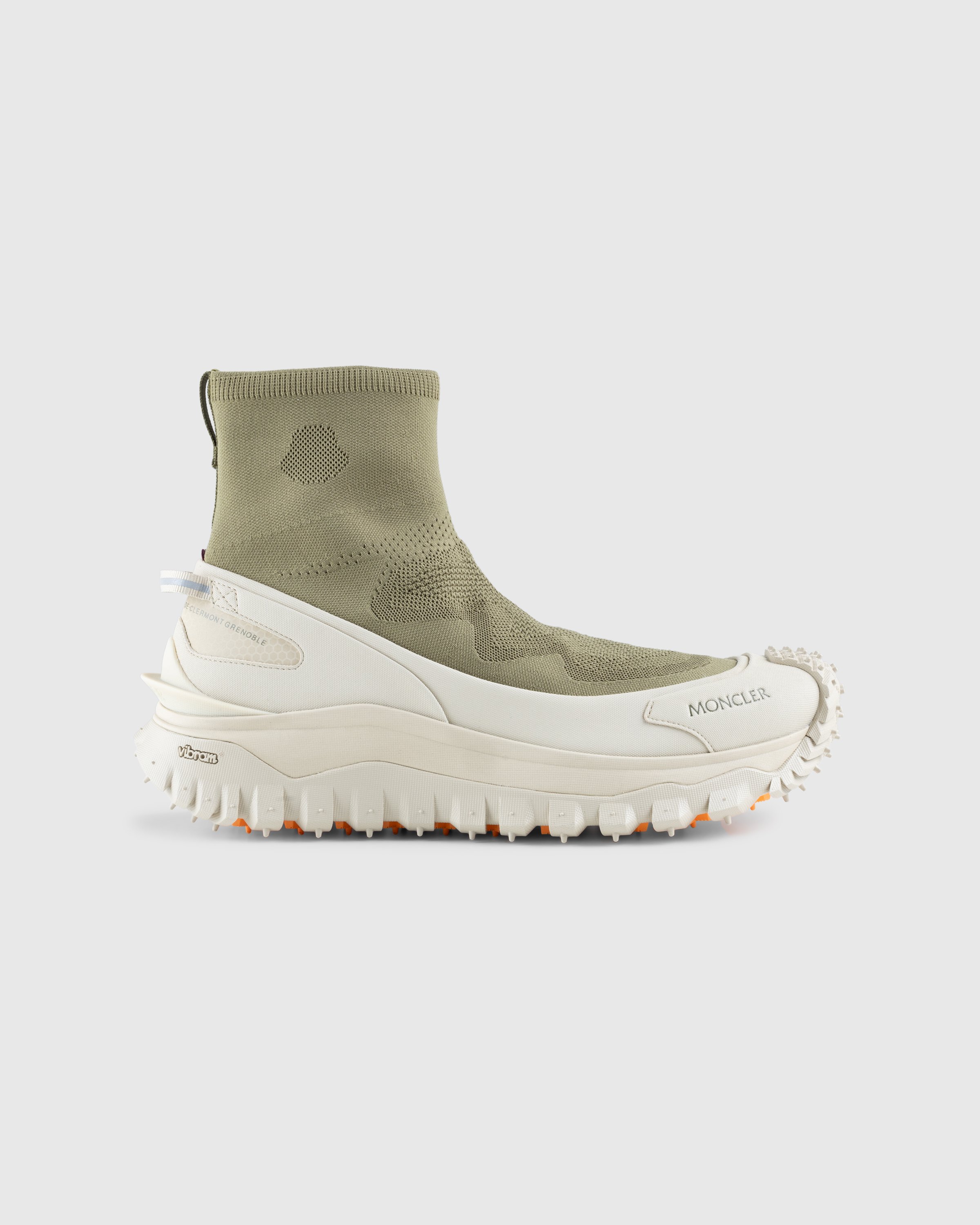 Moncler - Trailgrip Knit High Top Sneakers Medium Green - Footwear - Green - Image 1