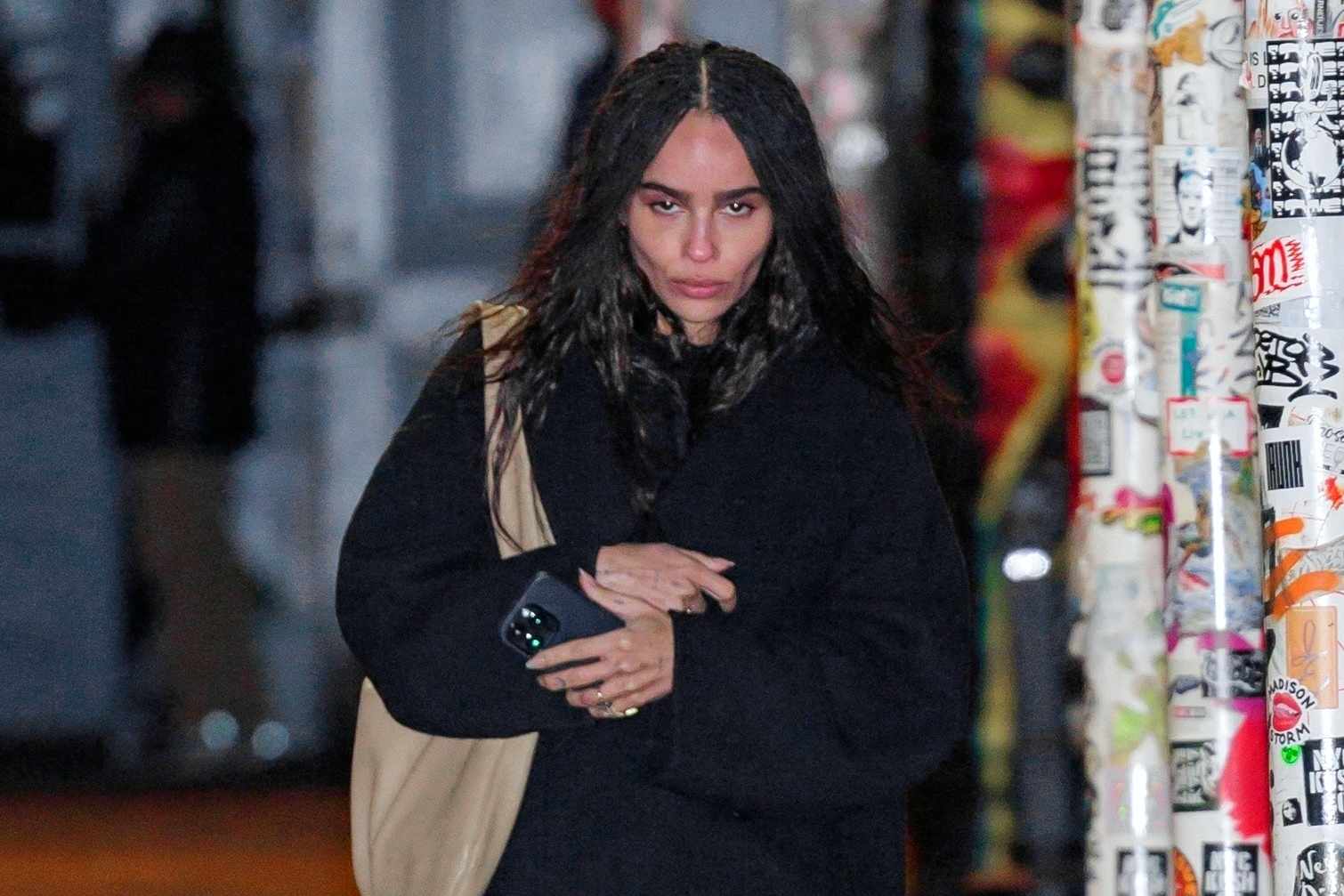Zoe Kravitz leaves Taylor Swift's 34th birthday party in New York