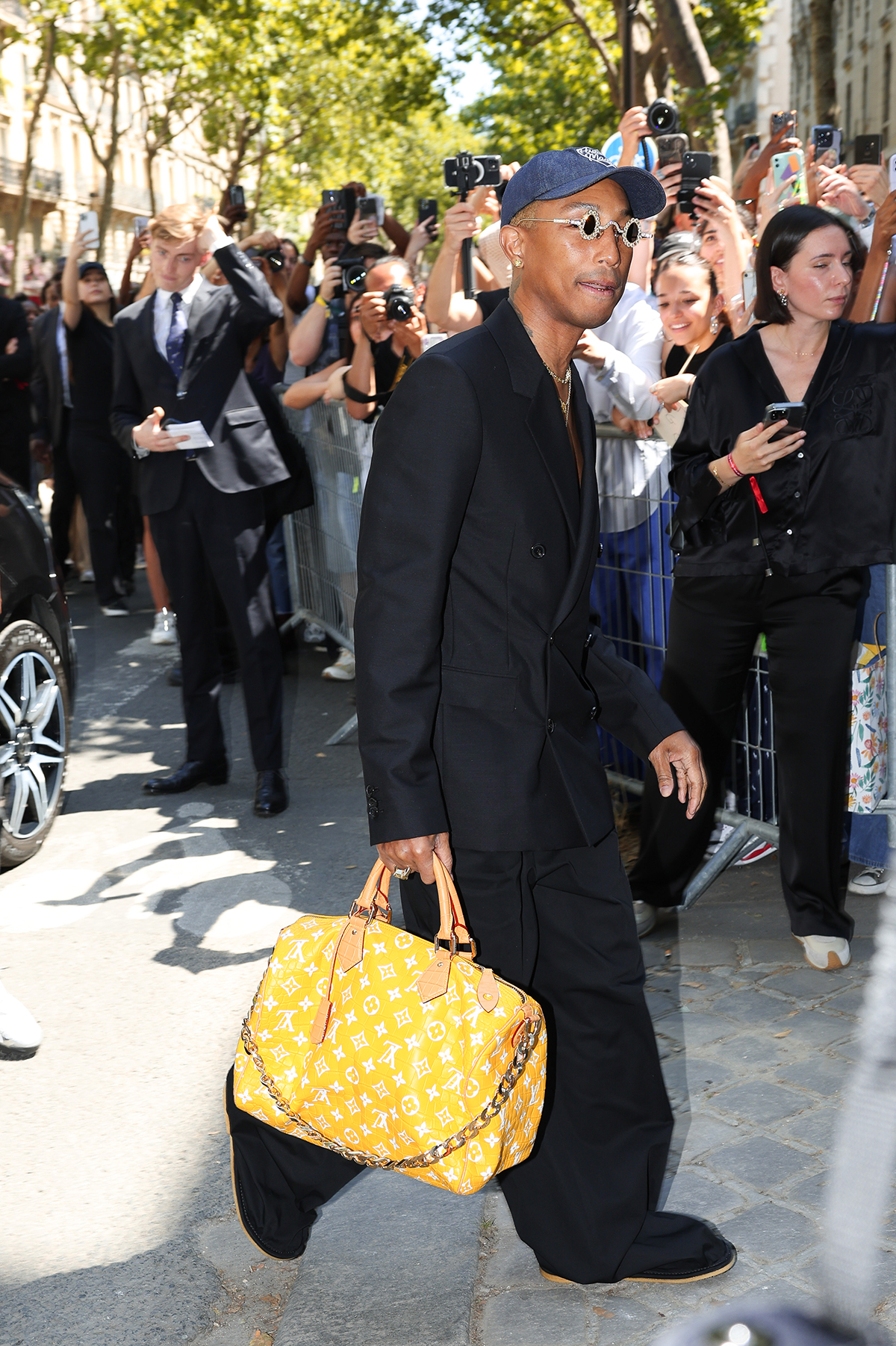 Pharrell Williams attends the Loewe Menswear Spring/Summer 2024 show as part of Paris Fashion Week on June 24, 2023 in Paris, France.