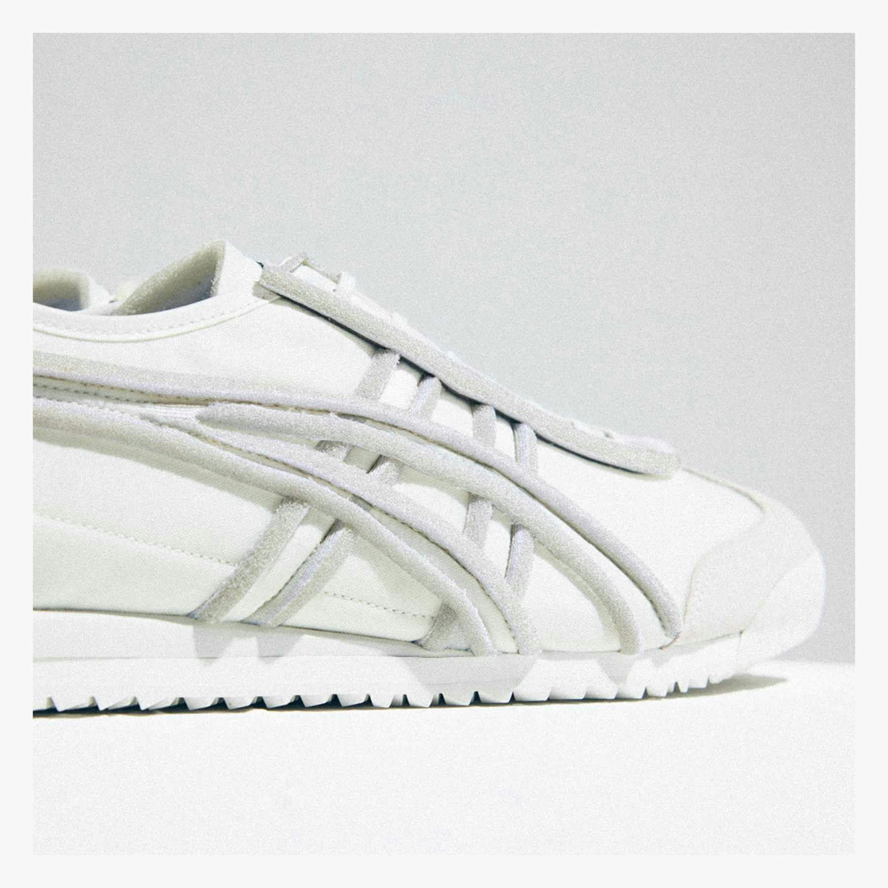 Onitsuka Tiger's Mexico 66 sneaker with a nylon upper in white and navy colorways