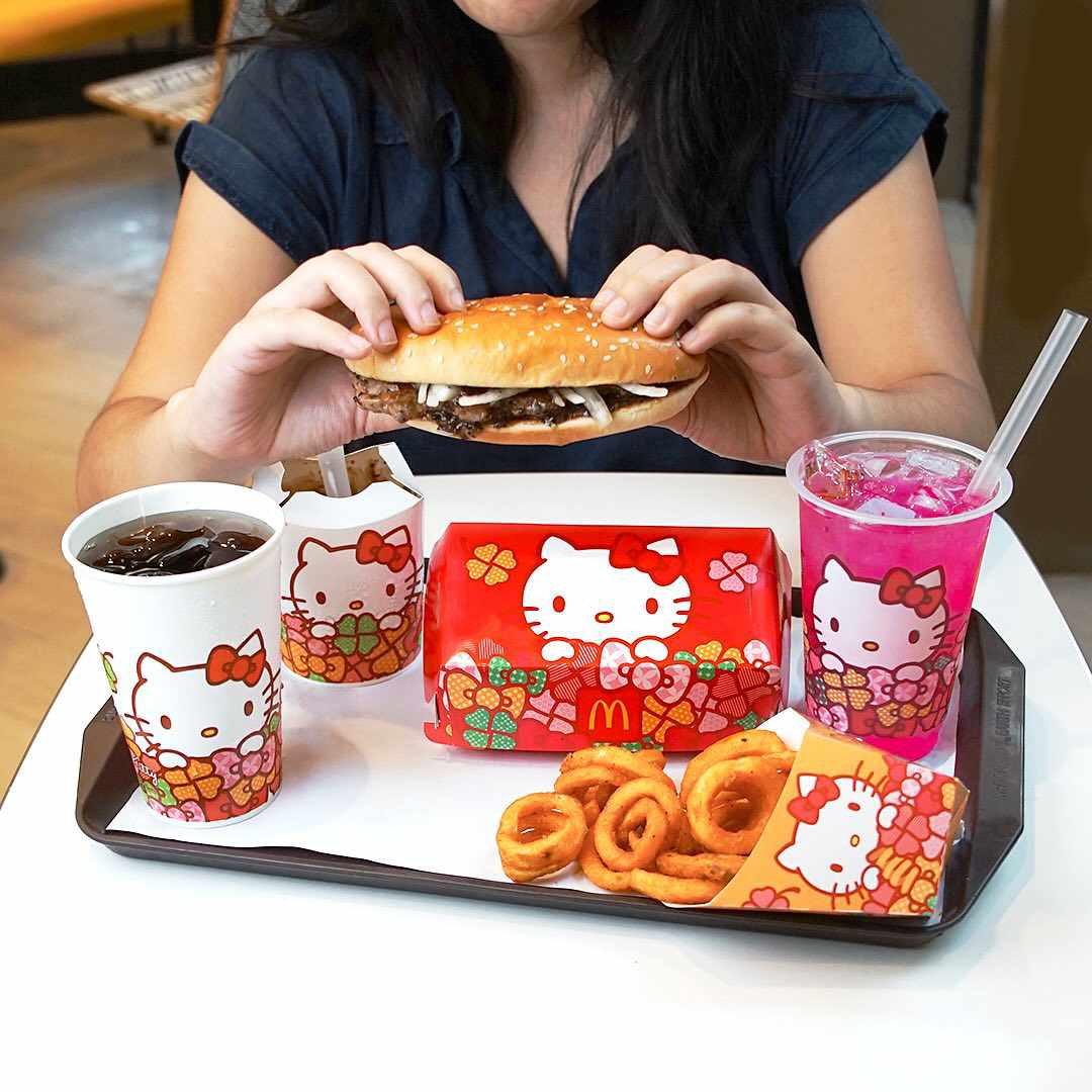 Hello Kitty's 50th anniversary McDonald's Indonesia meal
