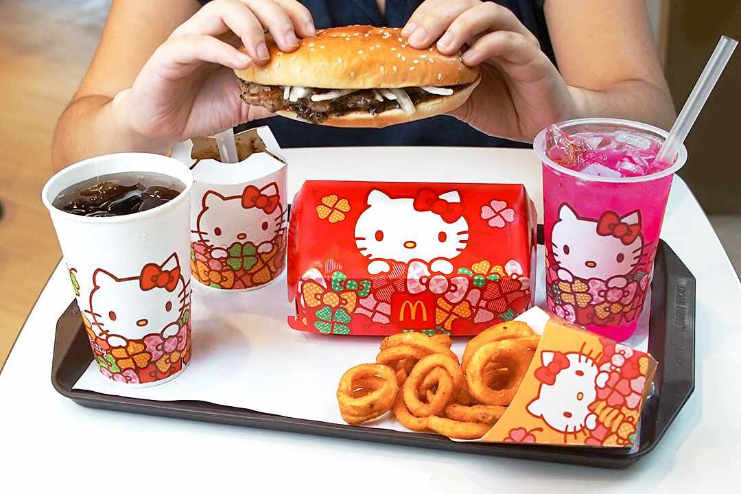 Hello Kitty's 50th anniversary McDonald's Indonesia meal
