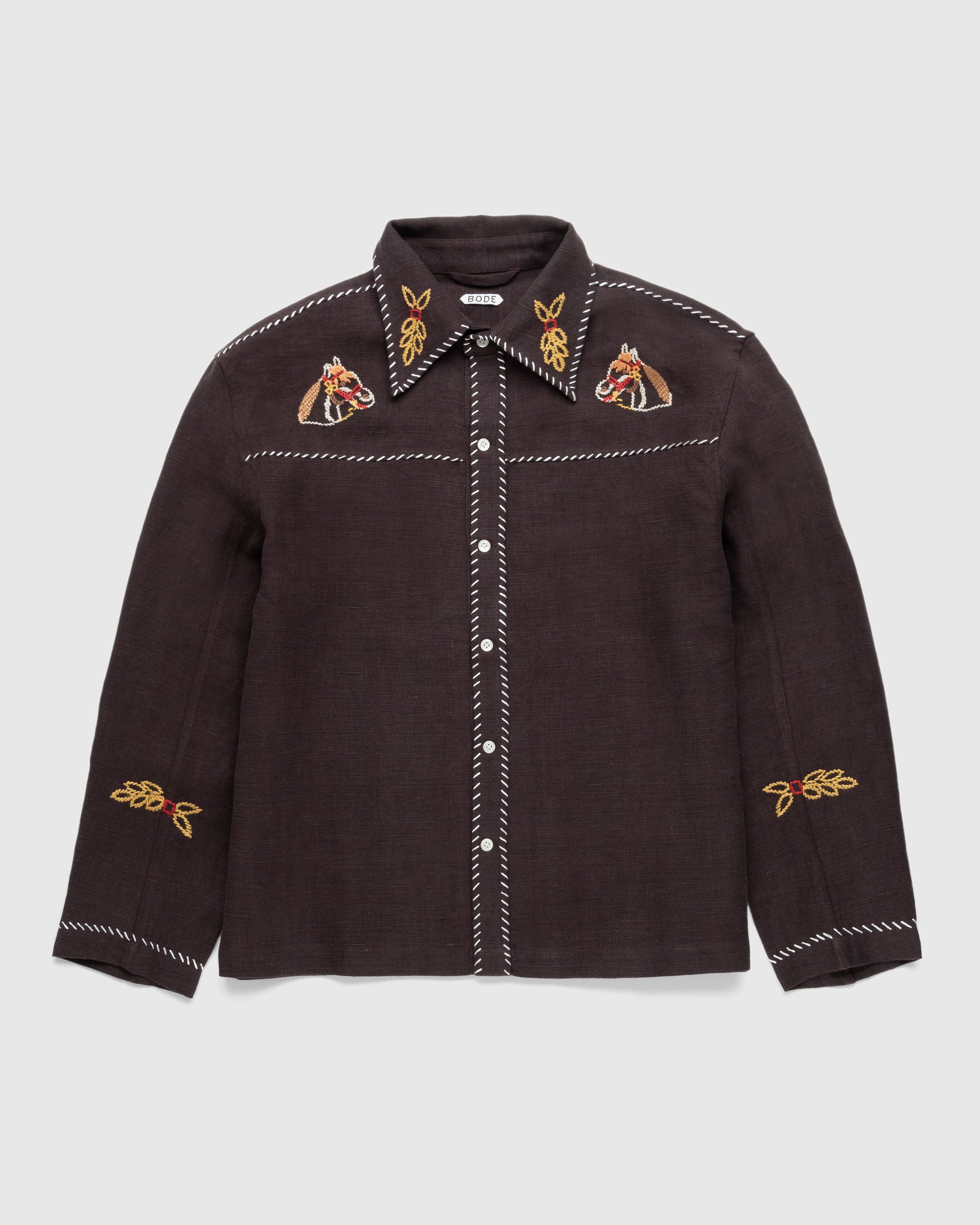 Bode - Show Pony Overshirt Brown - Clothing - BROWN - Image 1