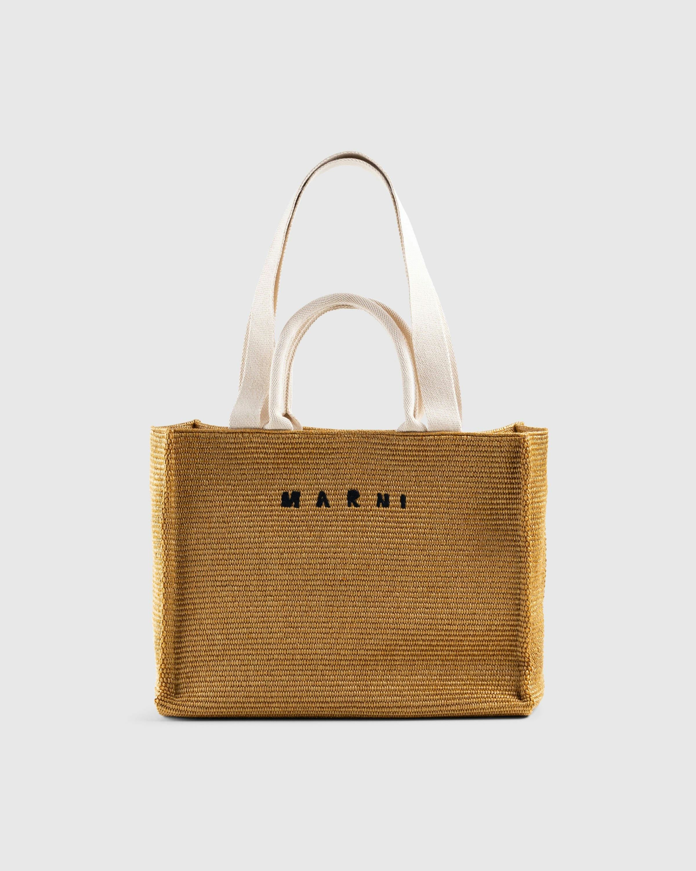 Marni - Large Raffia Tote Bag Raw Sienna/Natural - Accessories - Brown - Image 1