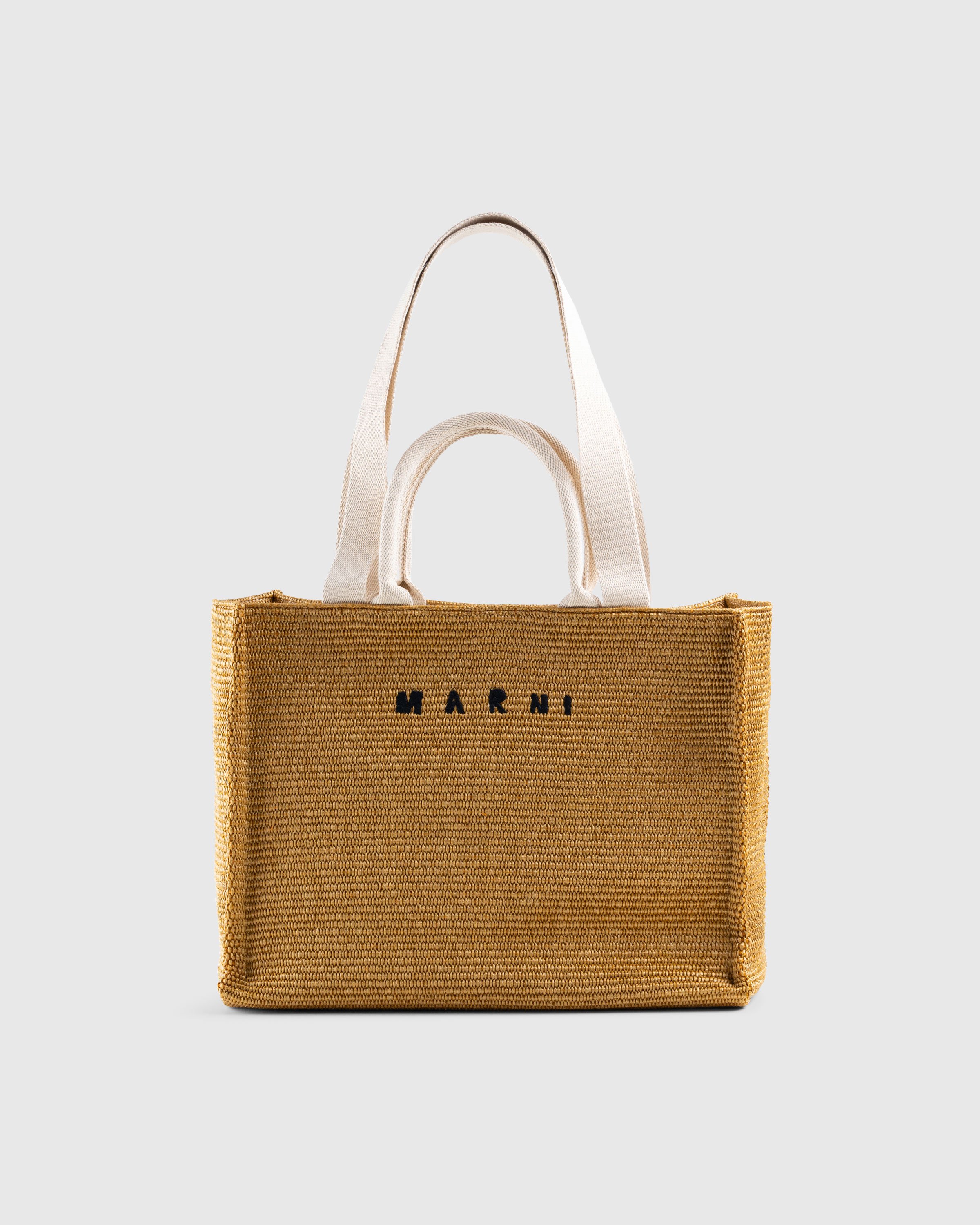 Marni - Large Raffia Tote Bag Raw Sienna/Natural - Accessories - Brown - Image 1