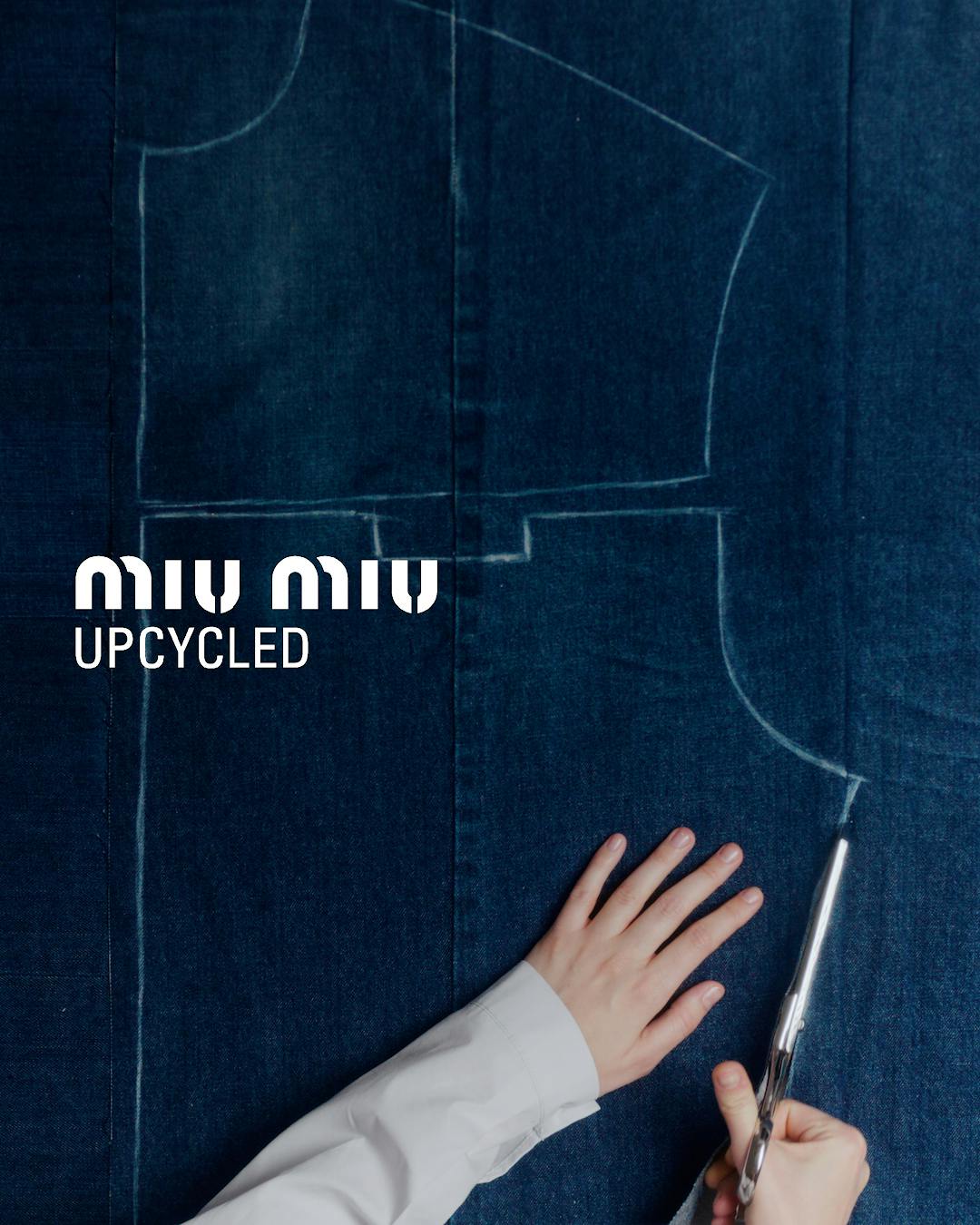 Miu Miu's 2024 Upcycled collection, including jackets, bras & accessories made of vintage denim